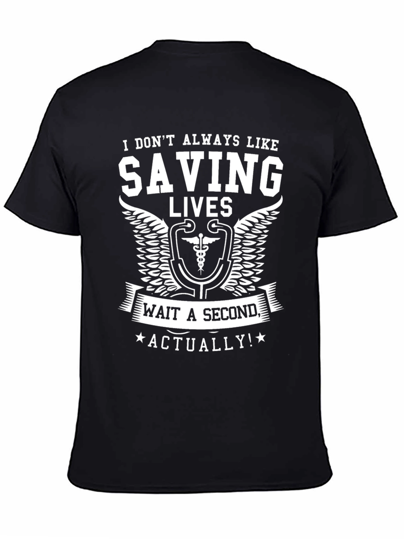 Black Saving Lives T-Shirt Funny Gift for Doctors view 4