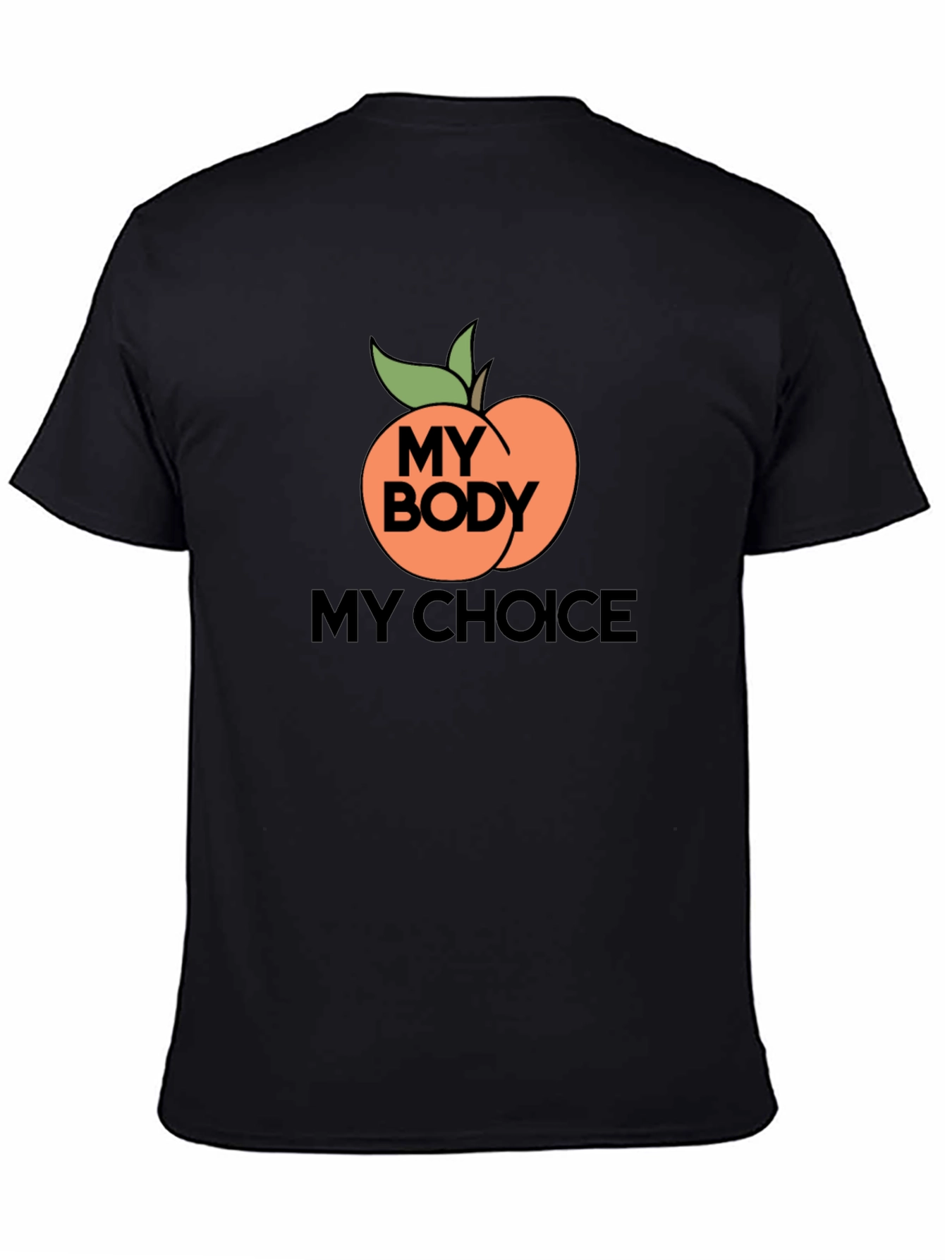 Black My Body My Choice Peach Graphic Tee view 4