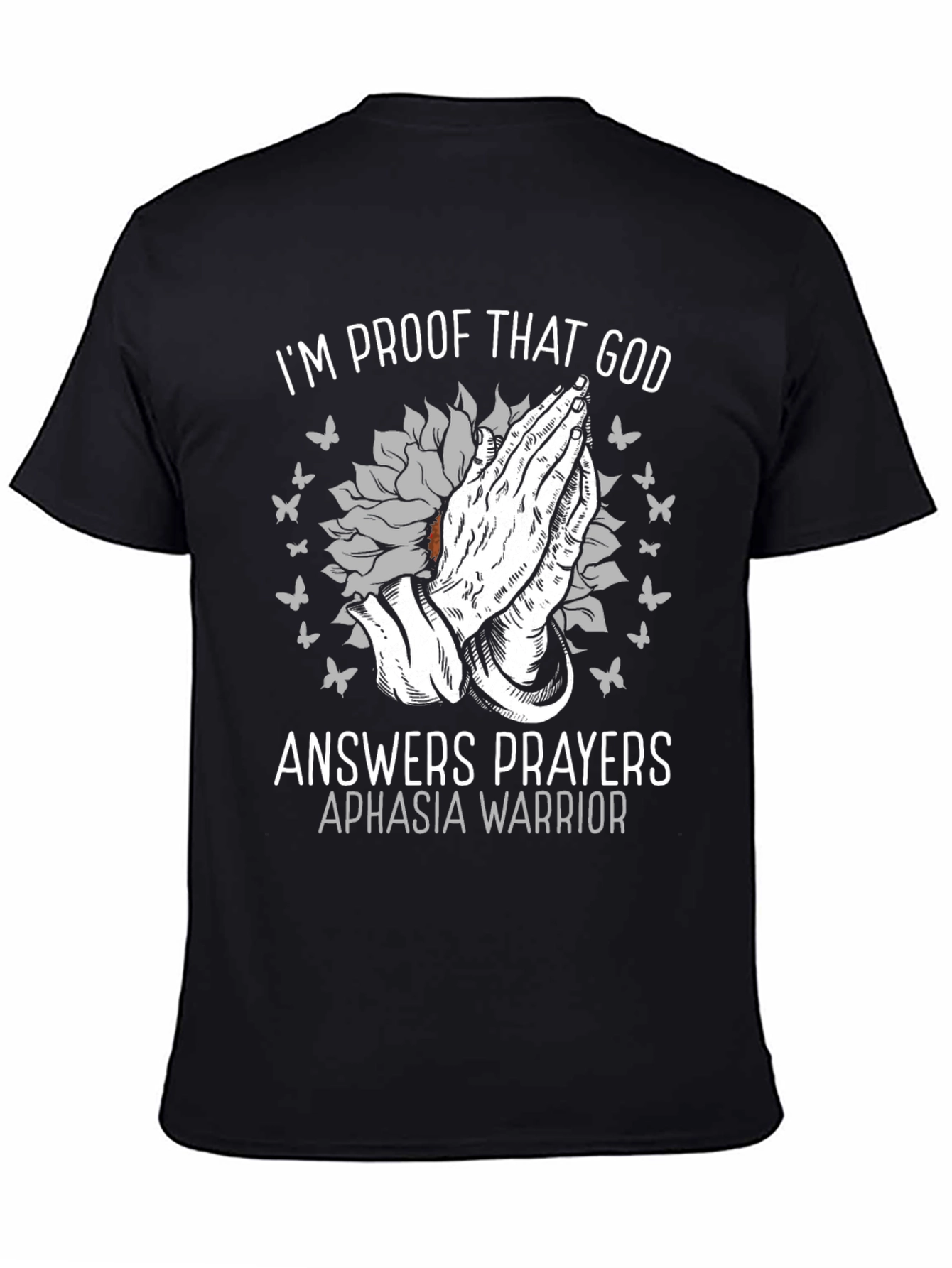 Black Proof That God Answers Prayers T-Shirt view 4