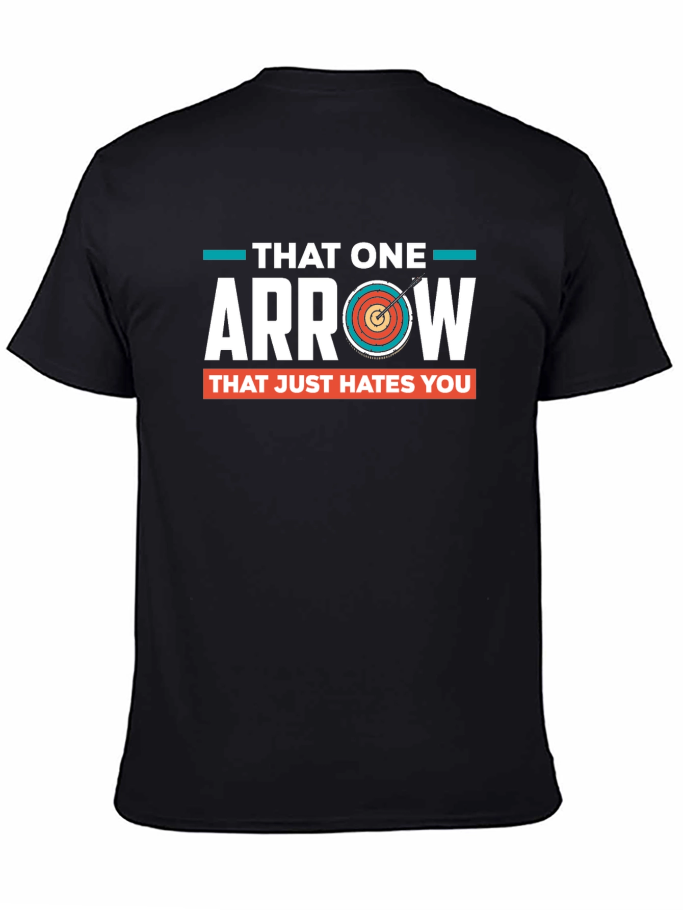 Black Funny Archery Arrow T-Shirt - Hates You view 4