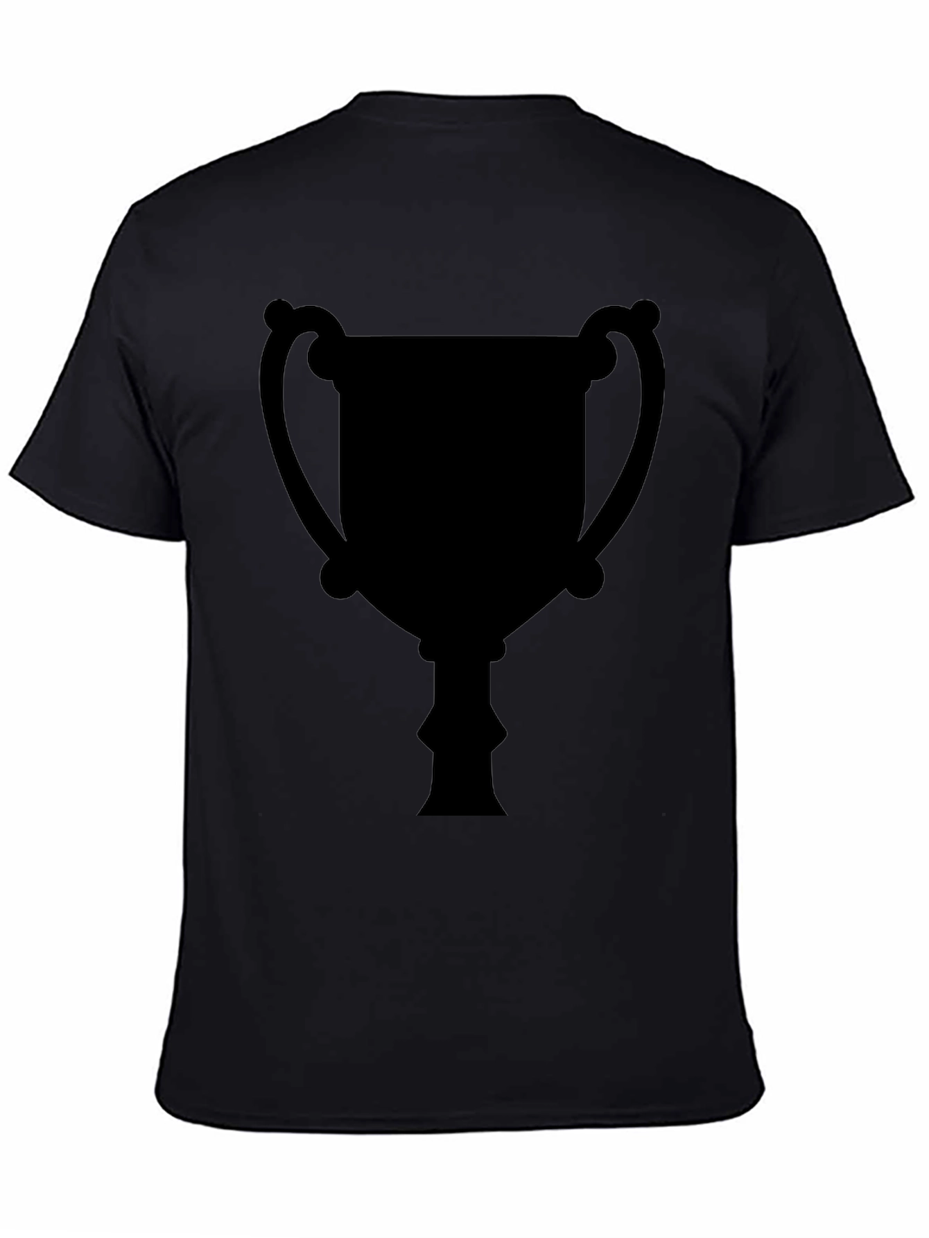 Black Men's Black Trophy Graphic Tee - Casual Style view 4
