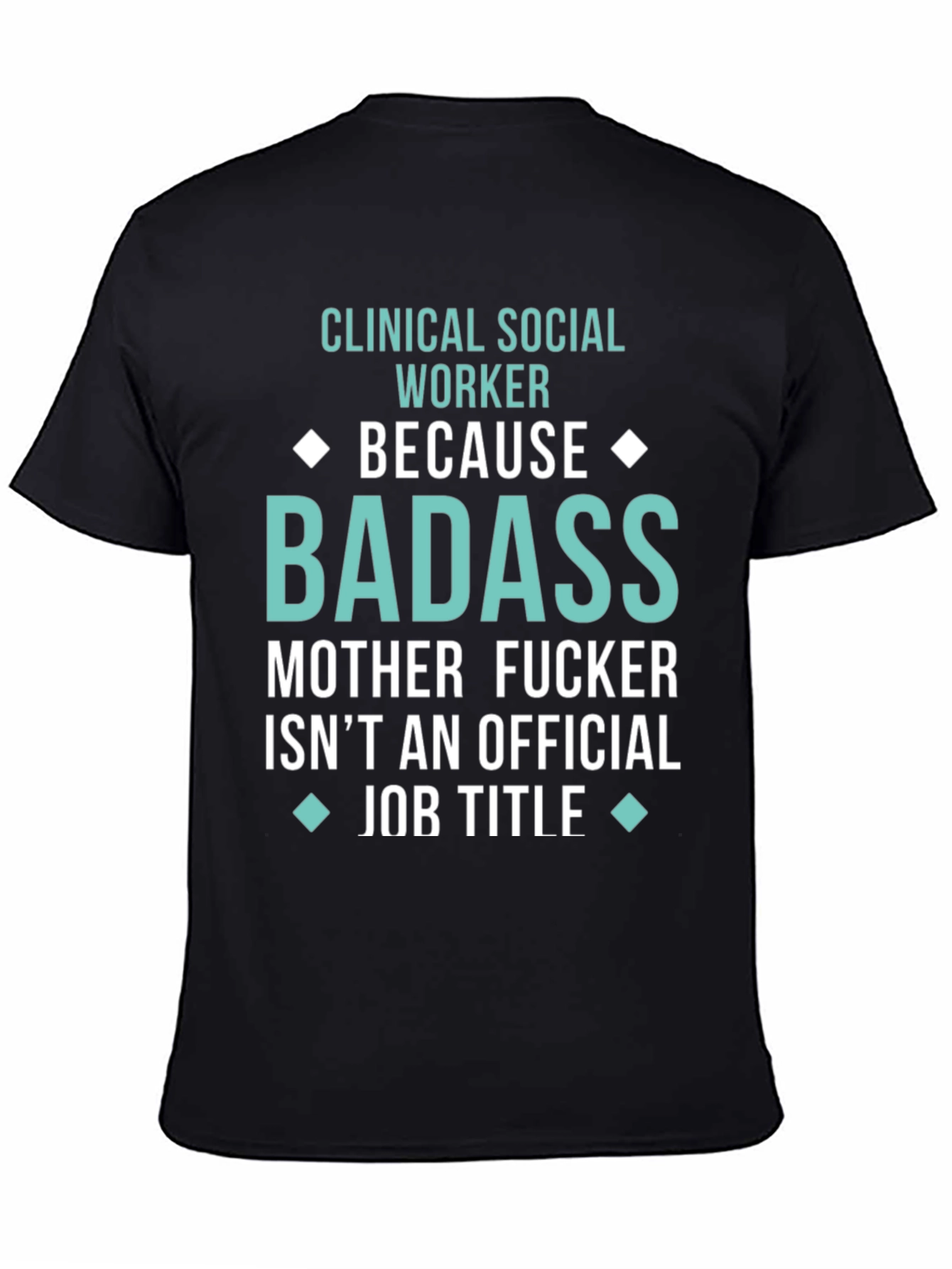 Black Clinical Social Worker Badass Graphic Tee view 4