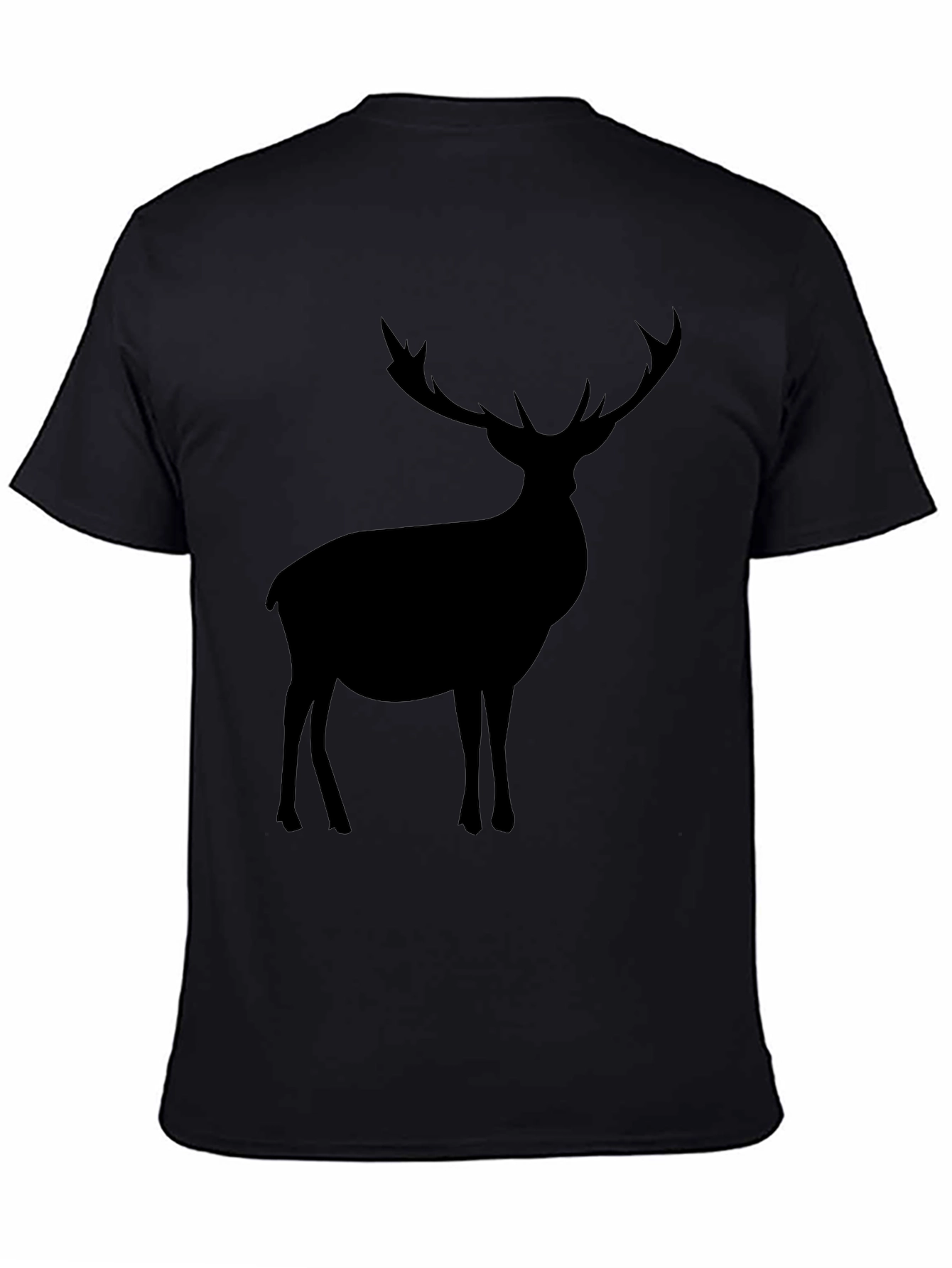 Black Stag Silhouette Graphic Tee - Classic Black view 4
