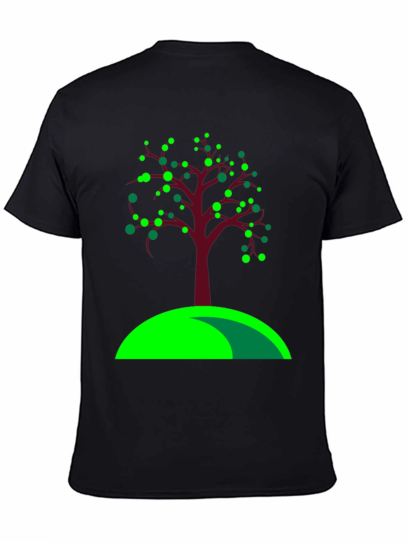 Black Nature Inspired Tree Graphic Tee view 4