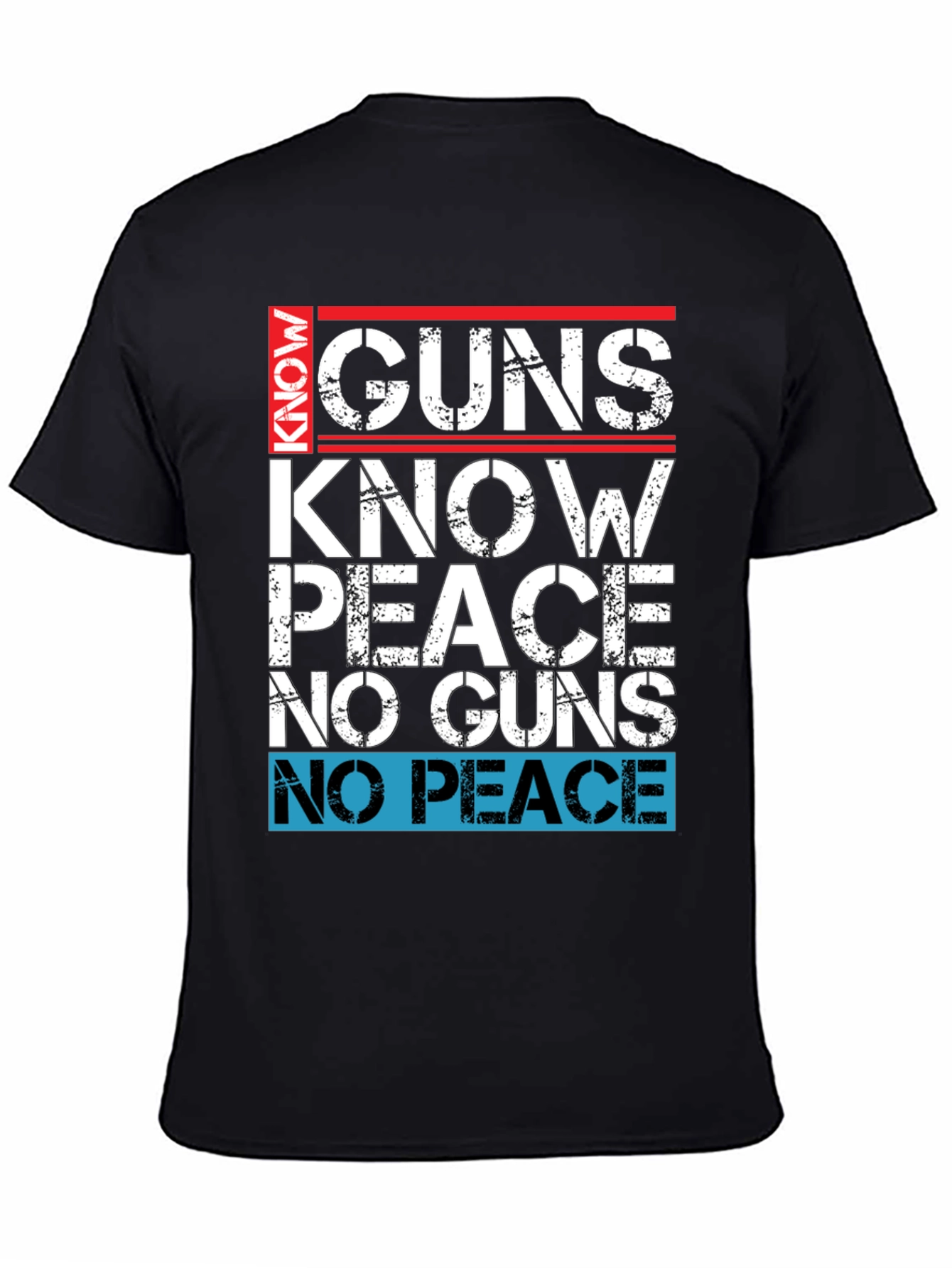 Black Guns Know Peace Men's Graphic T-Shirt view 4