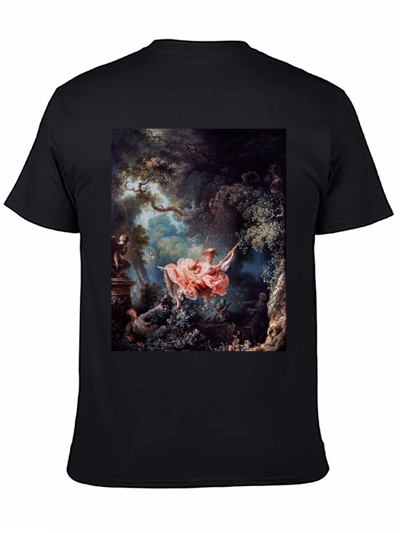 The Swing Painting T-Shirt - Artistic Rococo Style - 4