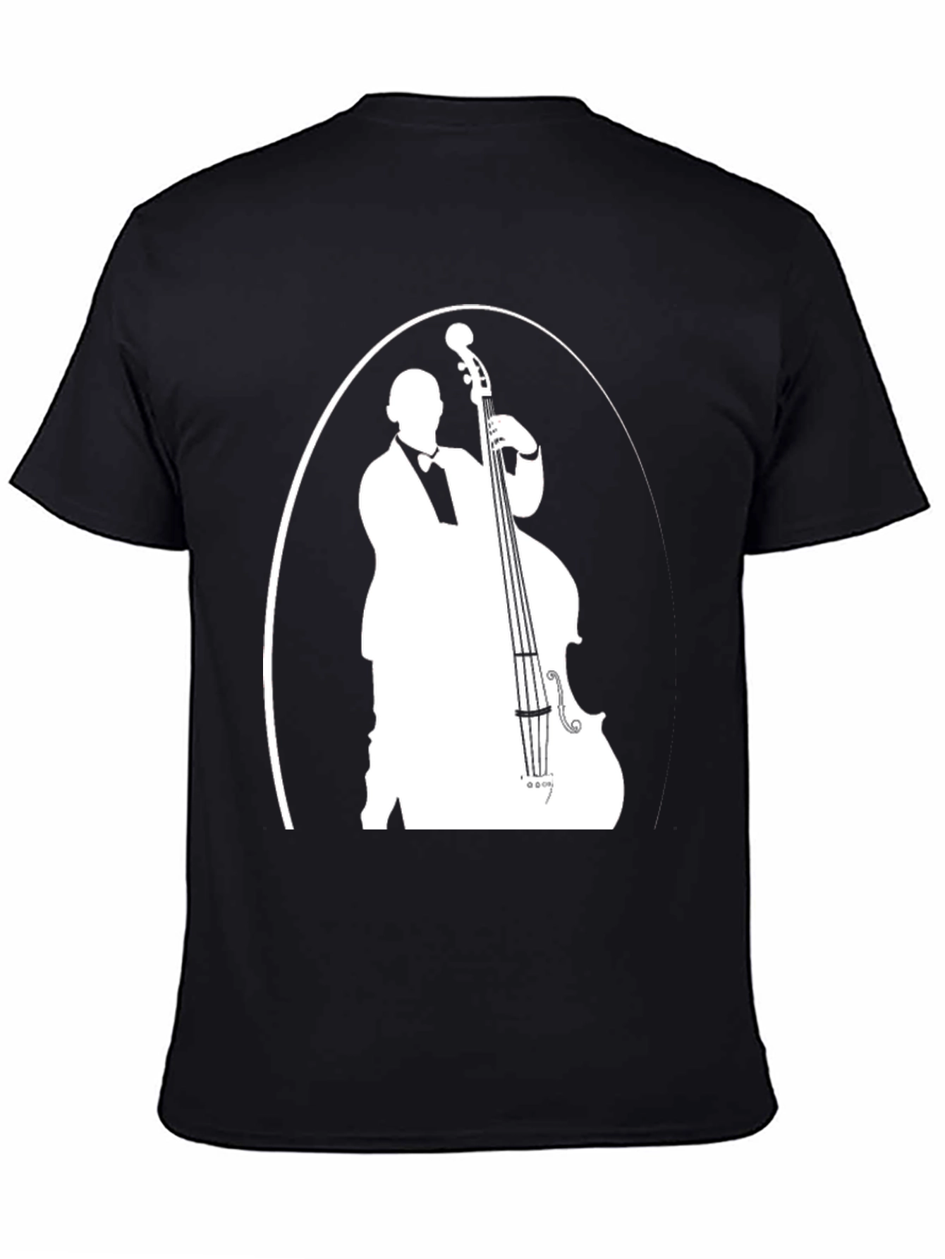 Black Bass Player Graphic T-Shirt - Cool Music Tee view 4