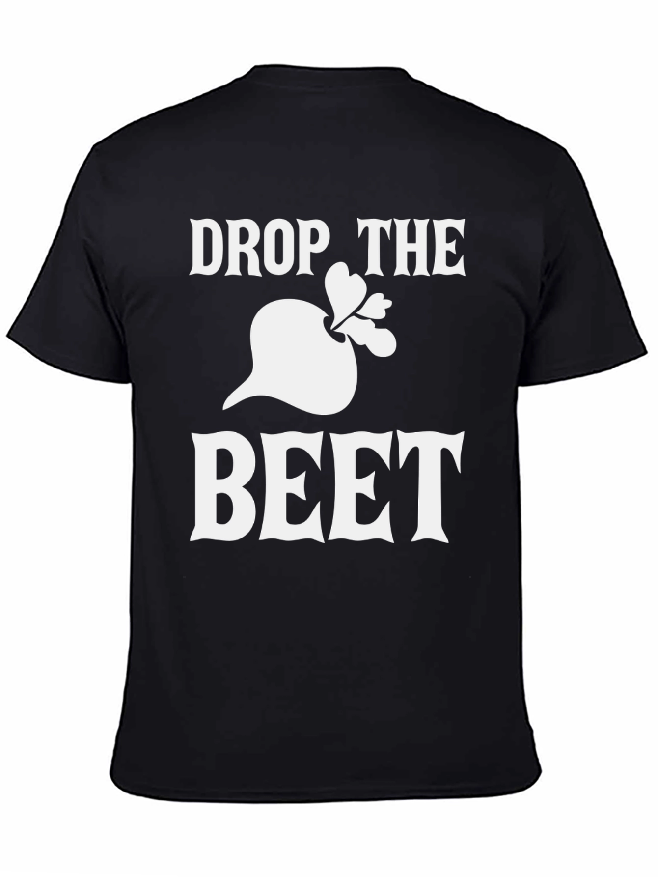 Black Drop the Beet Graphic Tee - Funny Vegan Shirt view 4