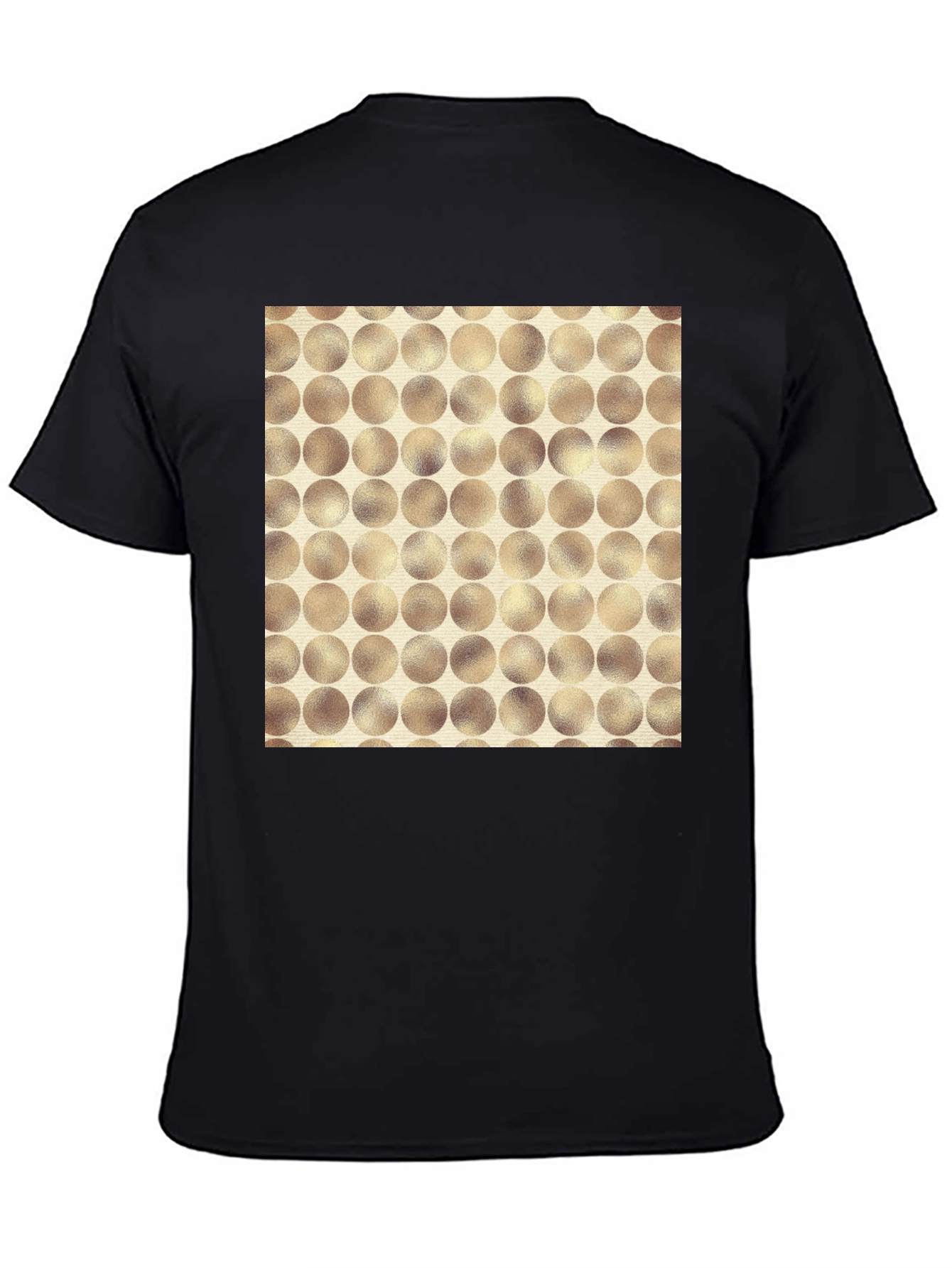 Black Modern Circle Pattern Tee - Stylish Casual Wear view 4