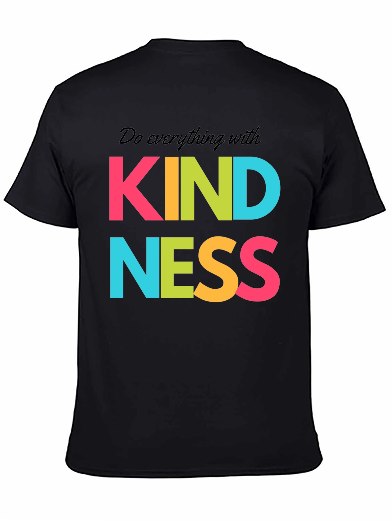 Black Kindness Graphic T-Shirt - Positive Message Tee view 4