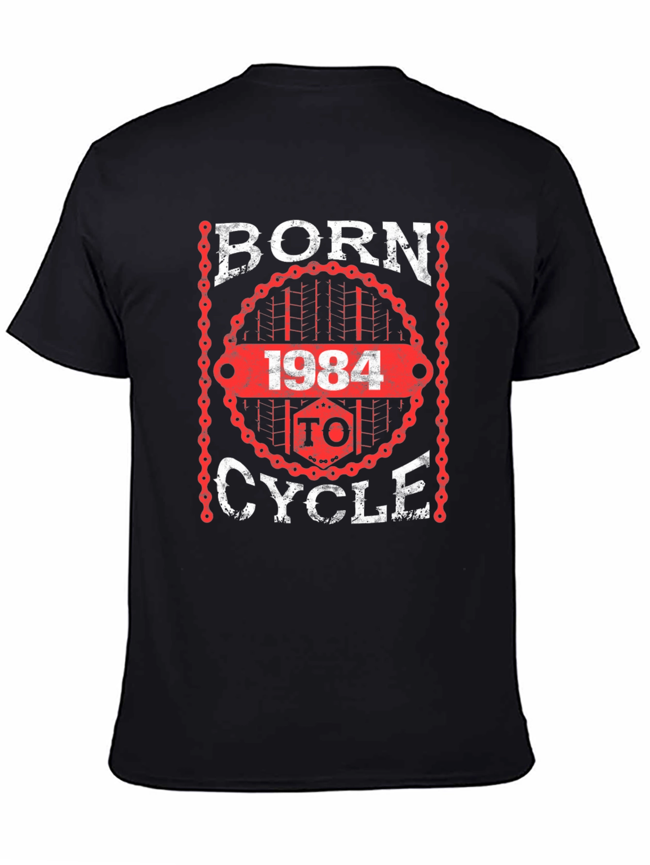 Black Born 1984 to Cycle T-Shirt view 4