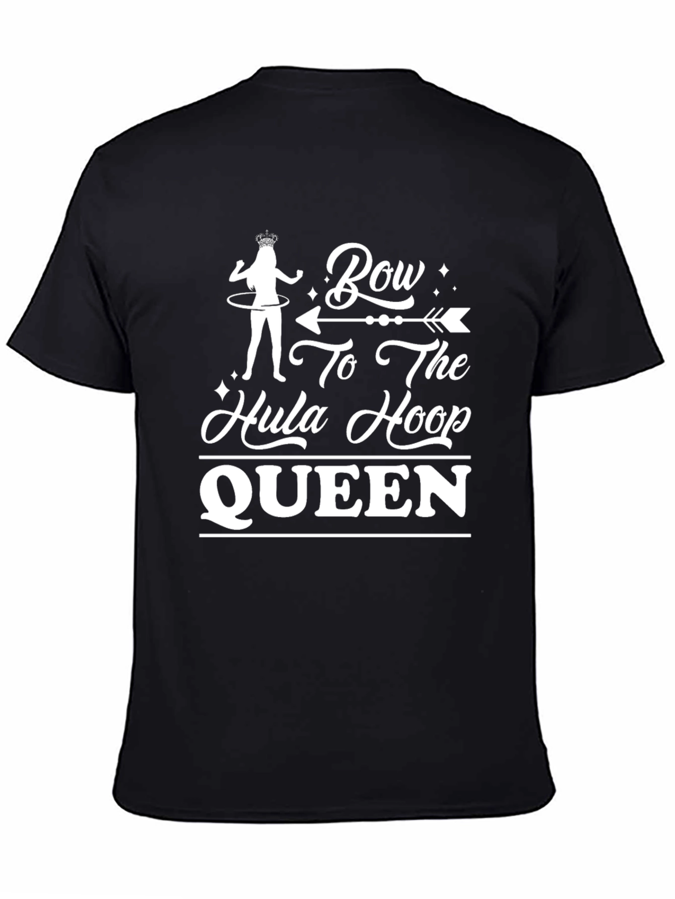 Black Hula Hoop Queen Graphic Tee - Black view 4