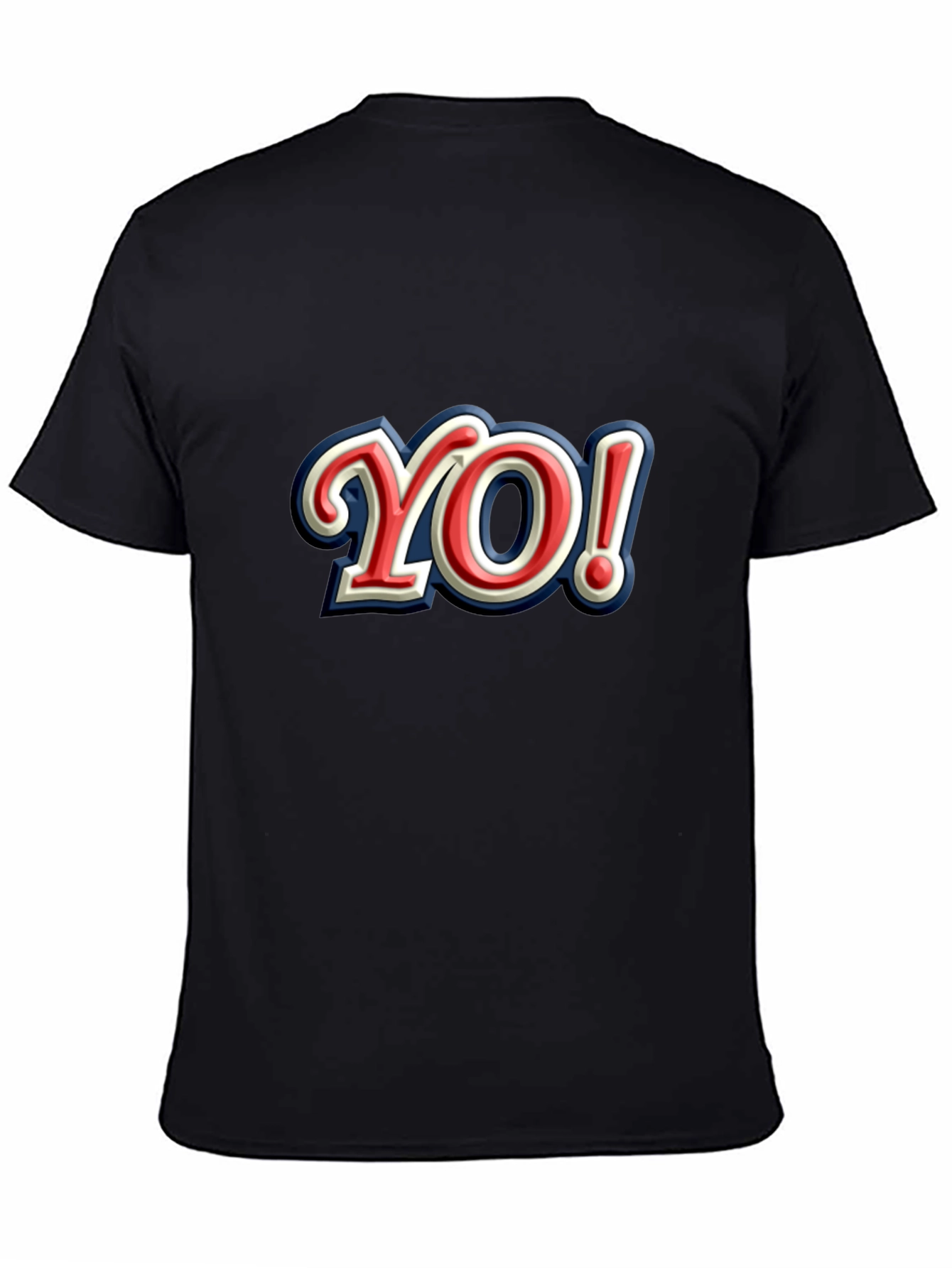 Black Yo! Graphic Tee - Stylish Black Cotton Blend view 4