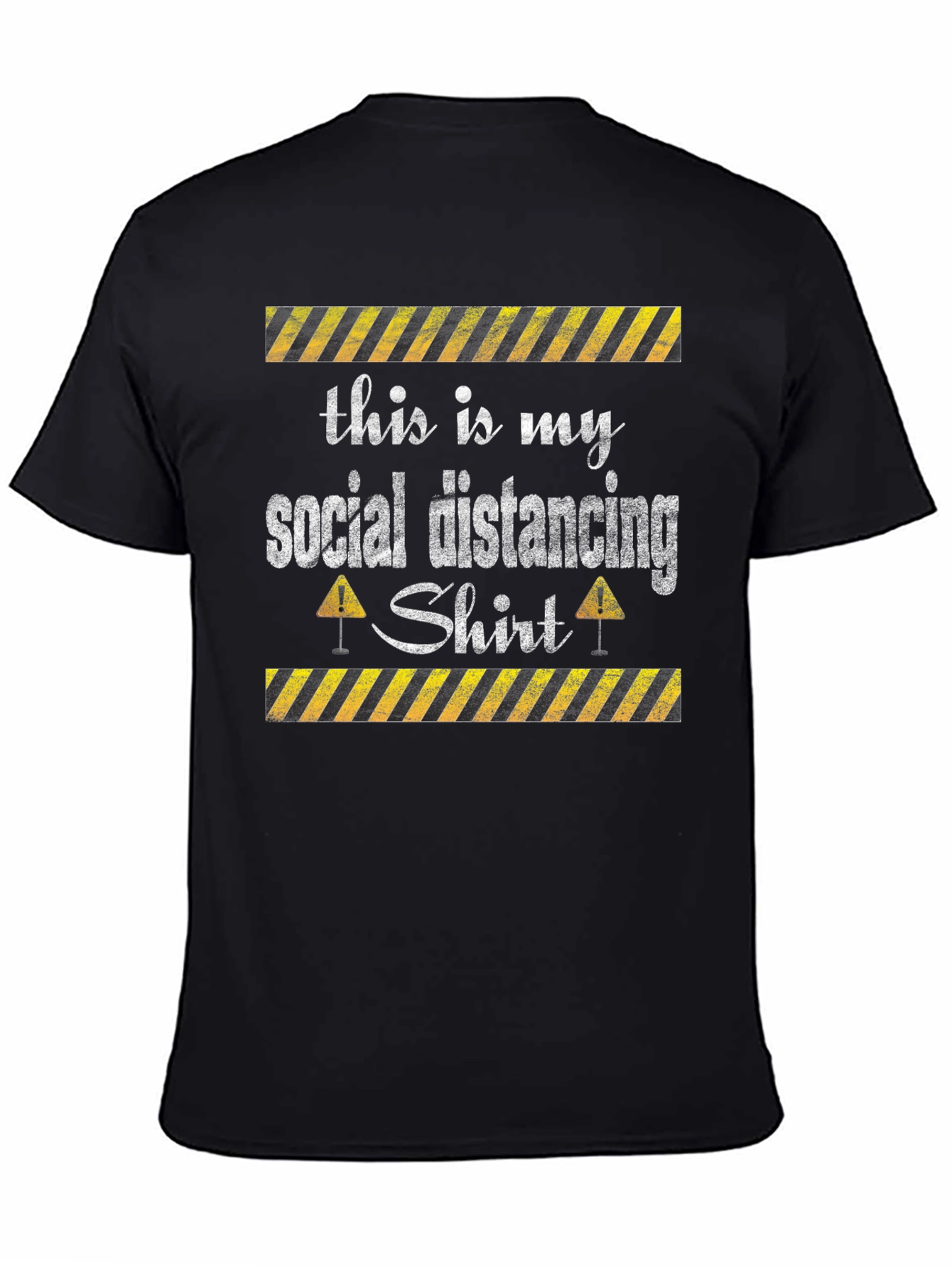 Black Social Distancing Shirt - Funny Novelty Tee view 4