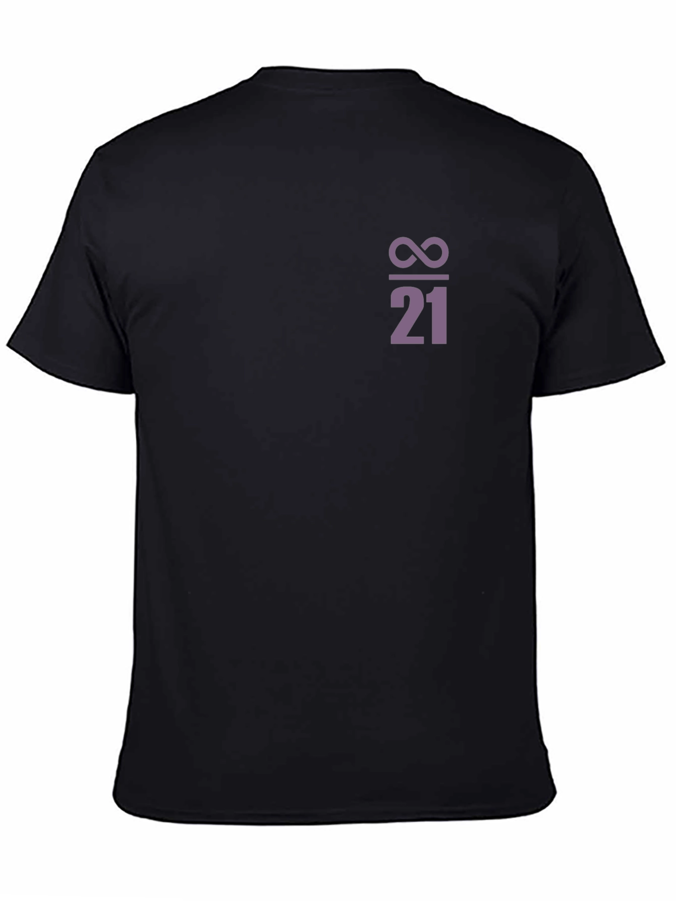 Black Infinity Divided By 21 Graphic Black T-Shirt view 4