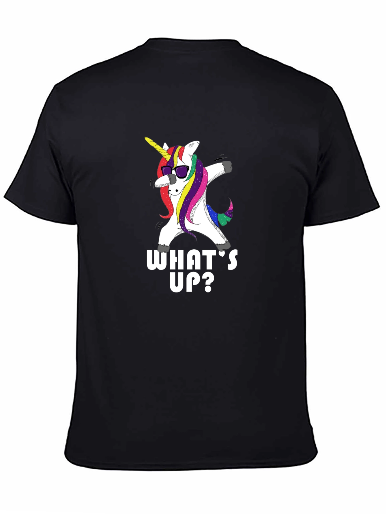 Black Dabbing Unicorn T-Shirt - What's Up? view 4