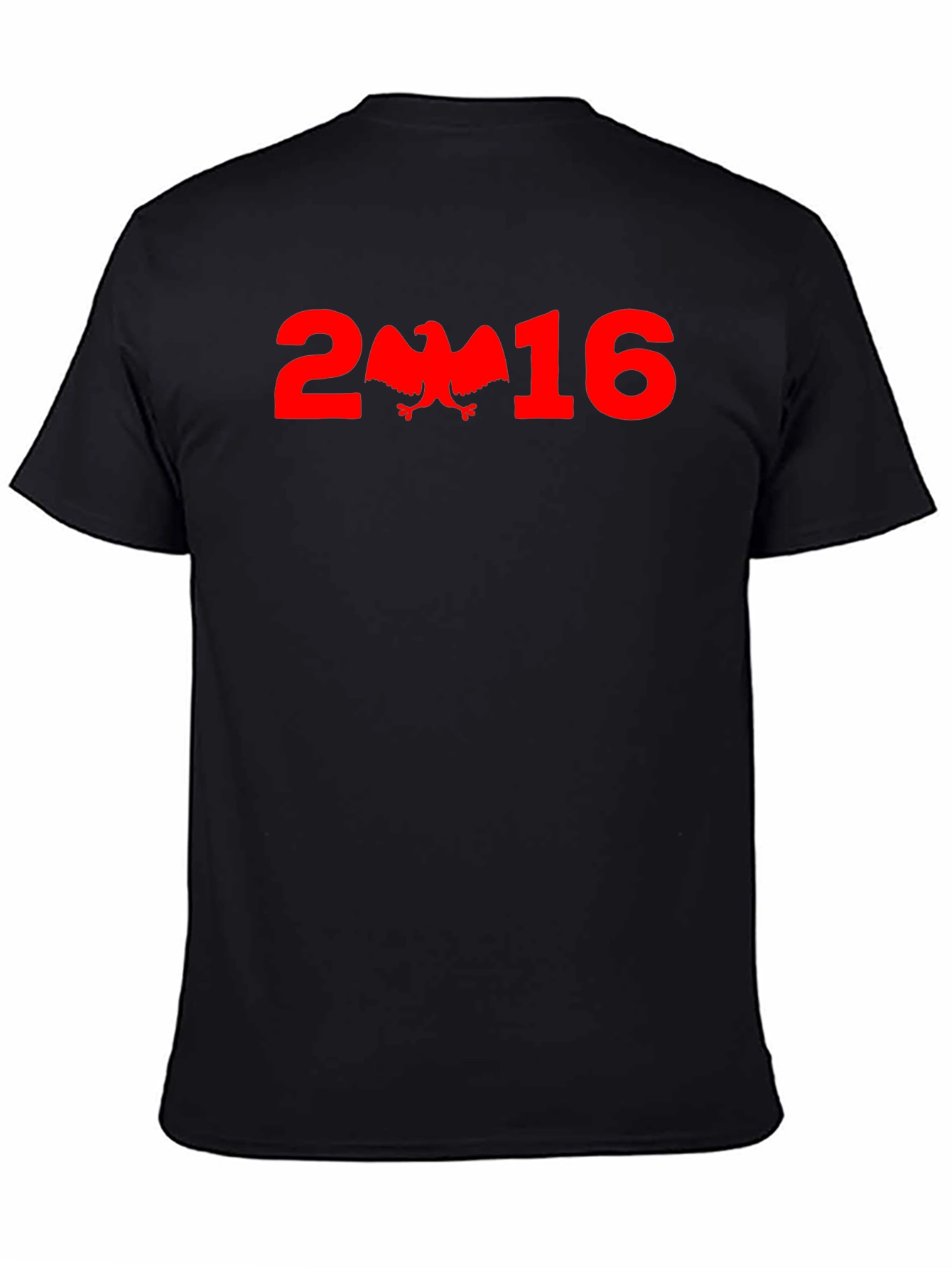 Black 2016 Eagle Graphic Tee - Bold Red Print on Black view 4