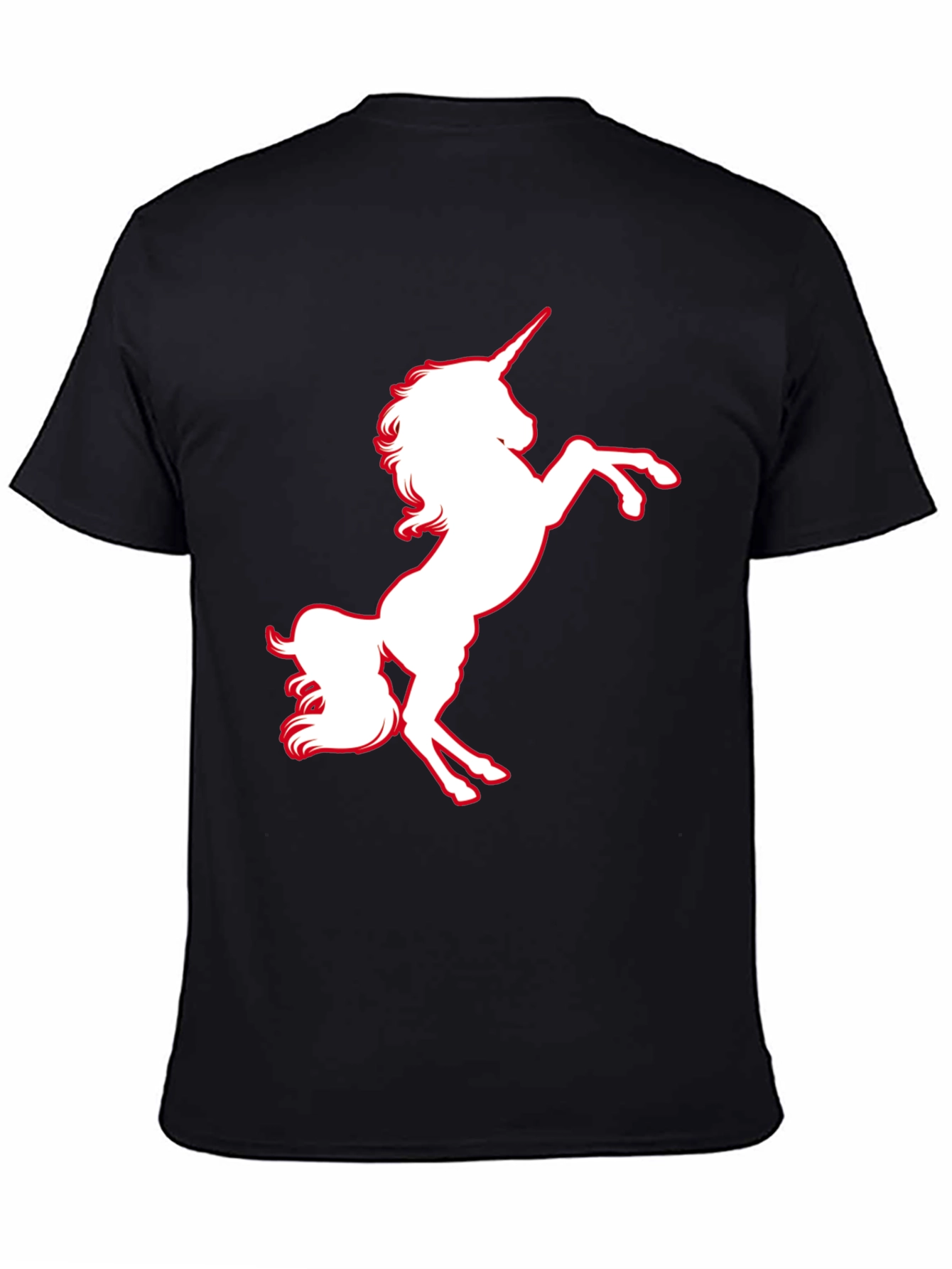 Black Unicorn Graphic T-Shirt - Black Cotton Tee view 4