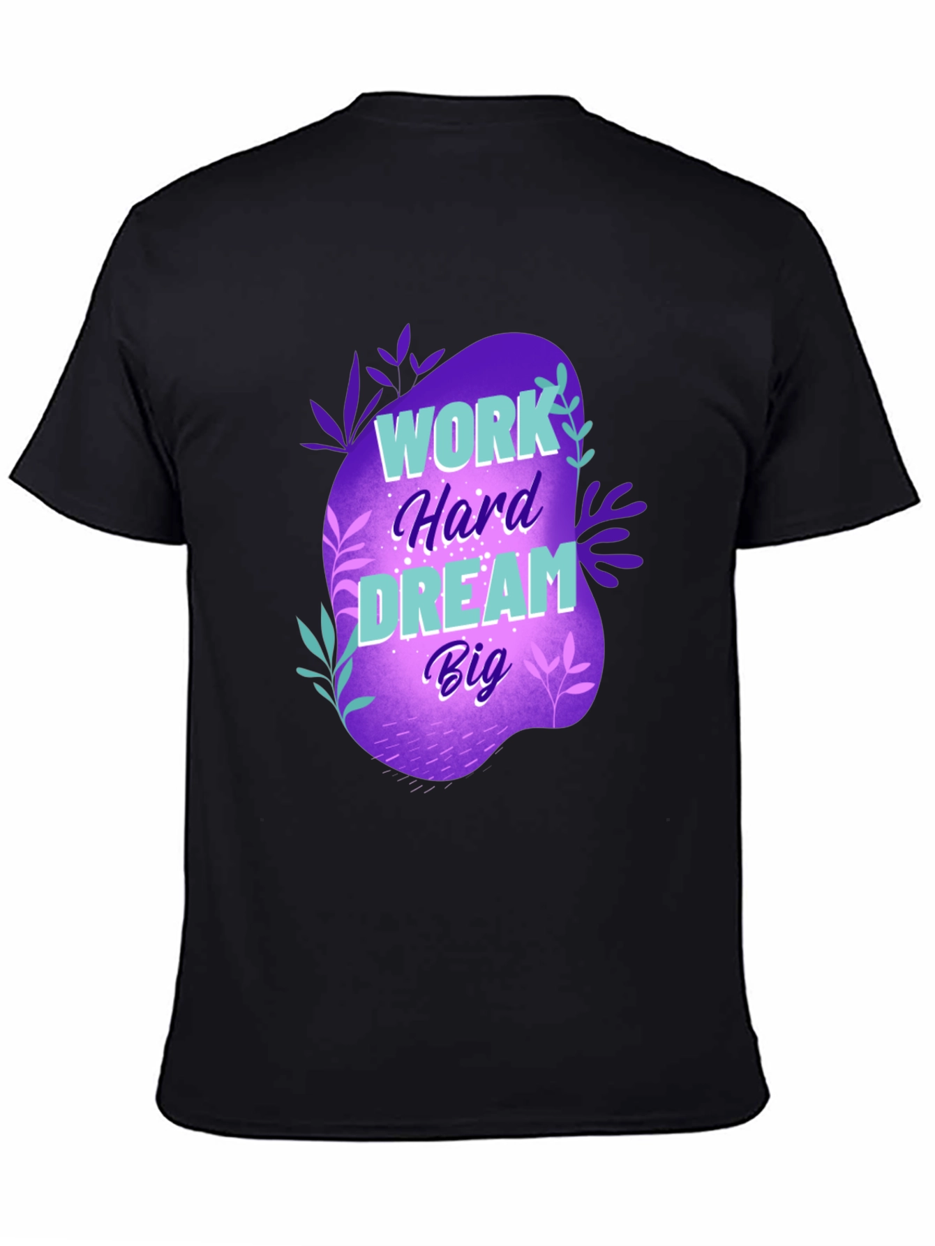 Black Work Hard Dream Big Graphic T-Shirt view 4
