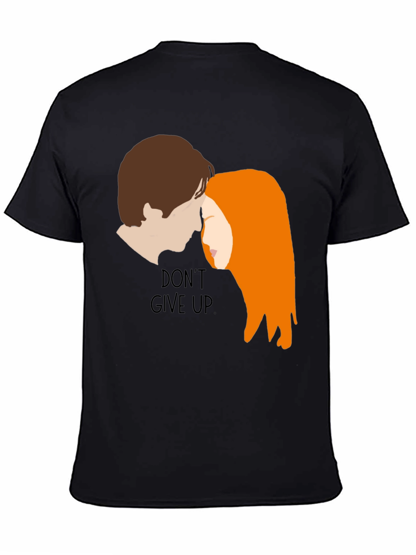 Black Don't Give Up Graphic Tee - Black T-Shirt view 4