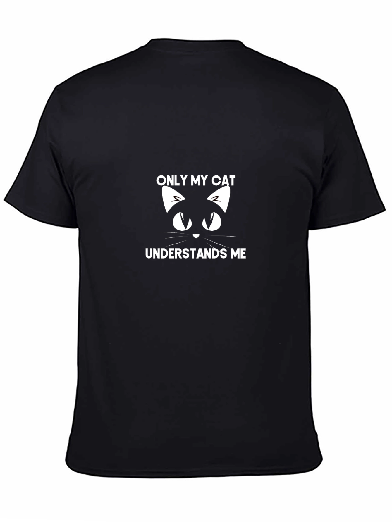 Black Only My Cat Understands Me T-Shirt view 4