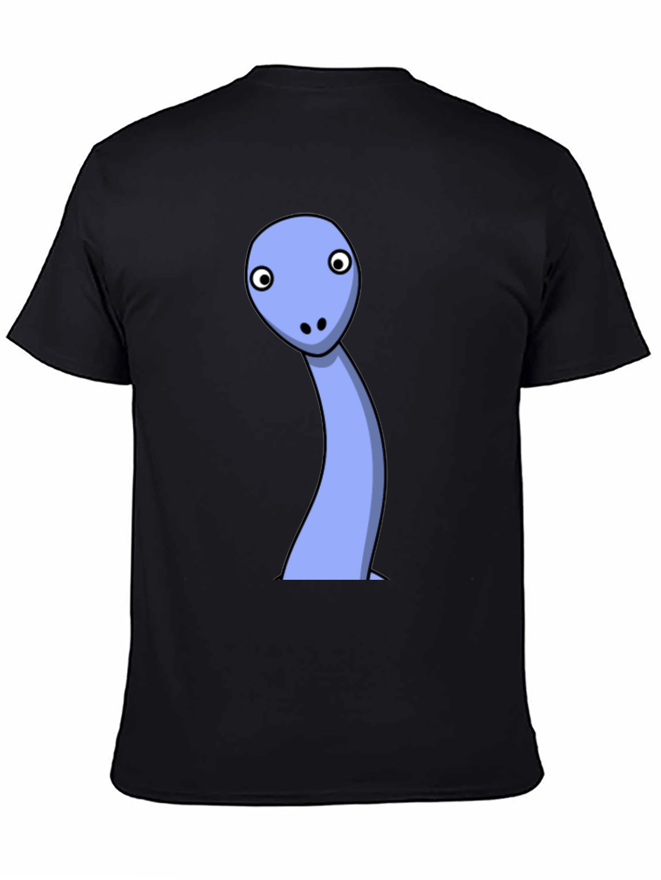 Black Cartoon Dinosaur Black T-Shirt view 4