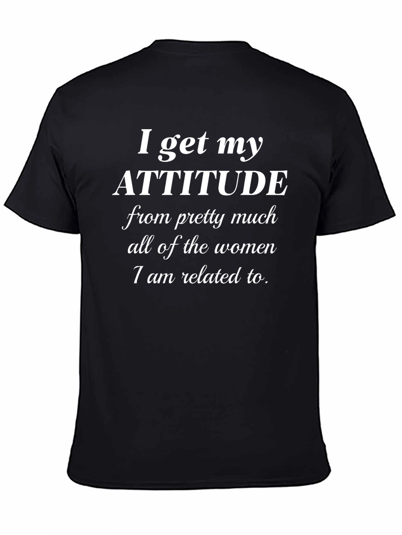 Black Attitude Women T-Shirt - Funny Tee view 4