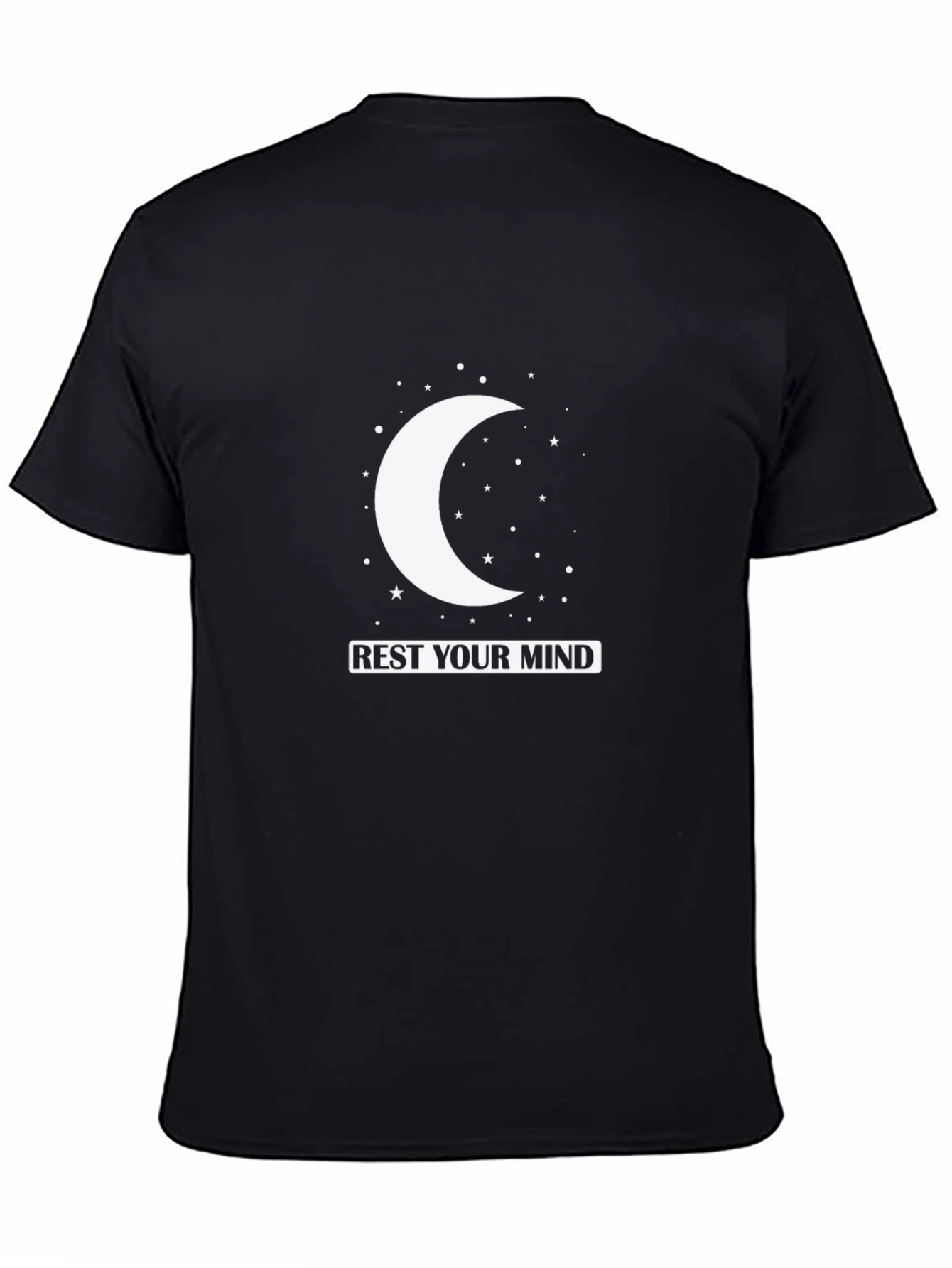 Black Rest Your Mind Crescent Moon Graphic Tee view 4