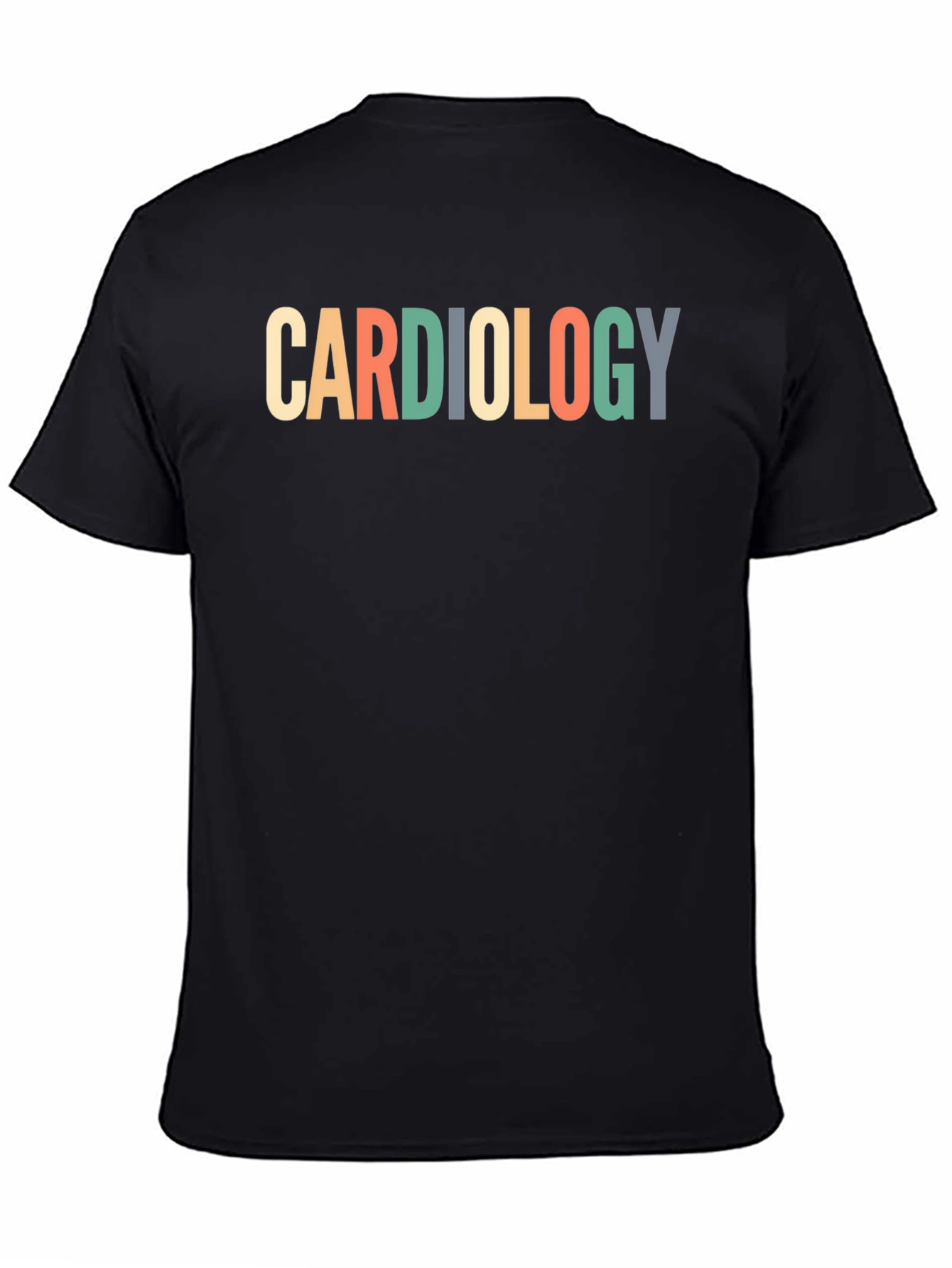 Black Cardiology T-Shirt - Medical Profession Apparel view 4
