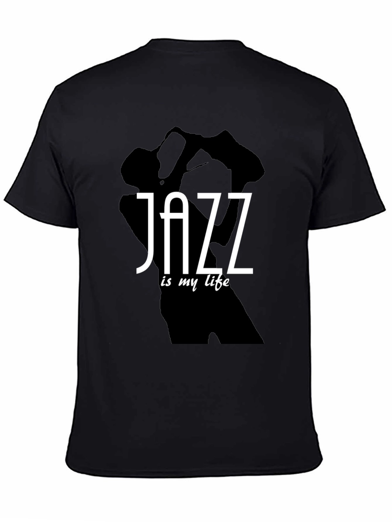 Black Jazz Is My Life T-Shirt - Black Graphic Tee view 4