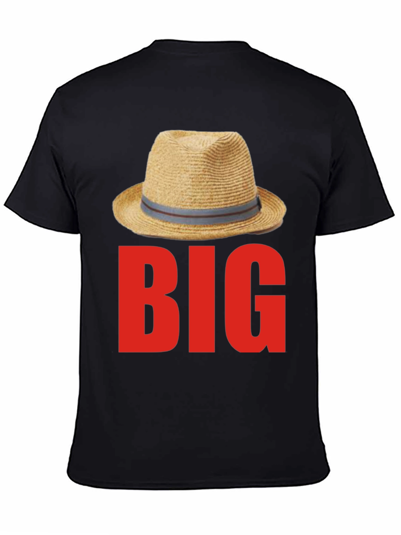 Black Big Hat Graphic T-Shirt - Bold Statement Tee view 4