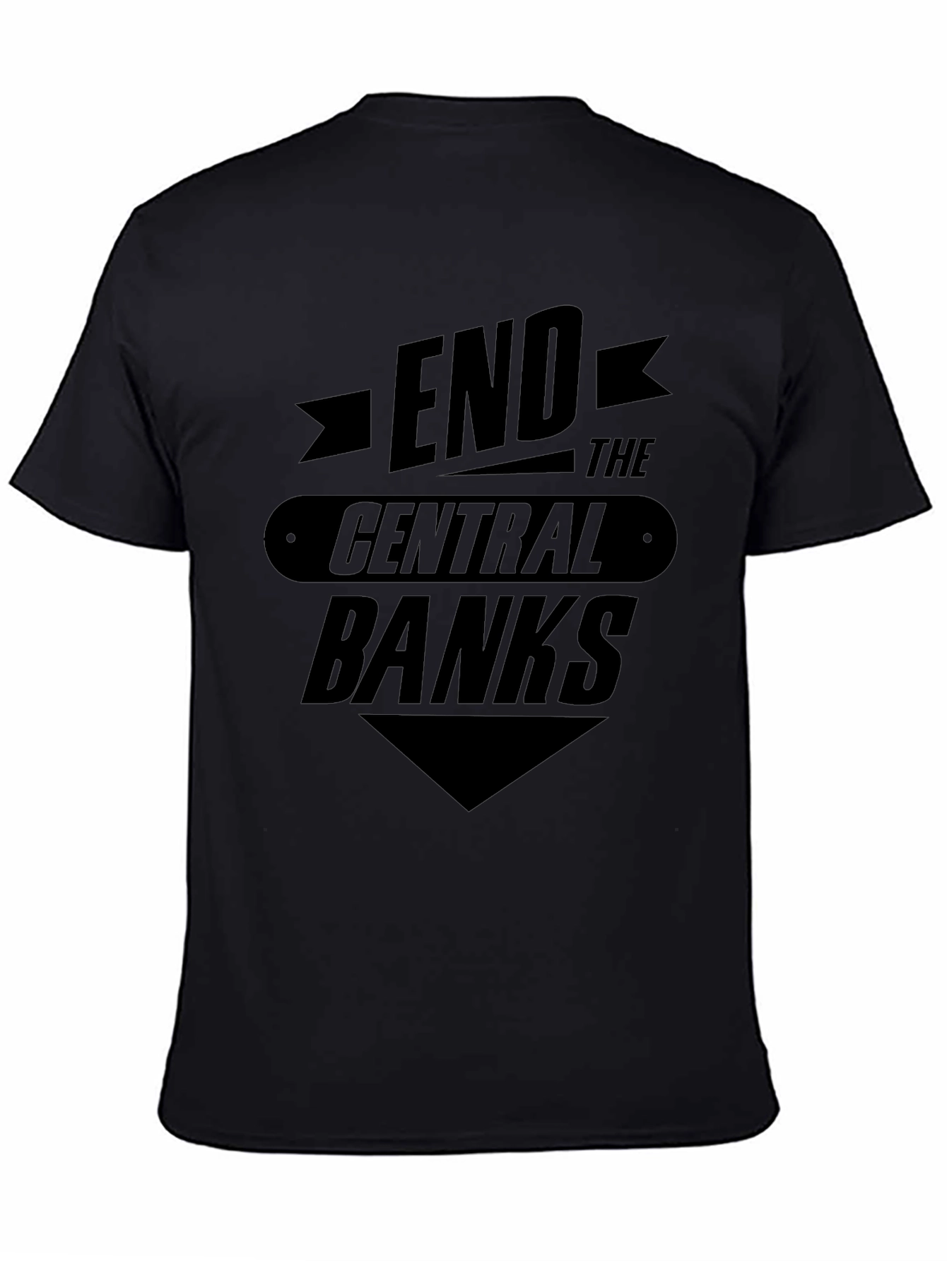 Black End the Central Banks Graphic Tee - Black view 4