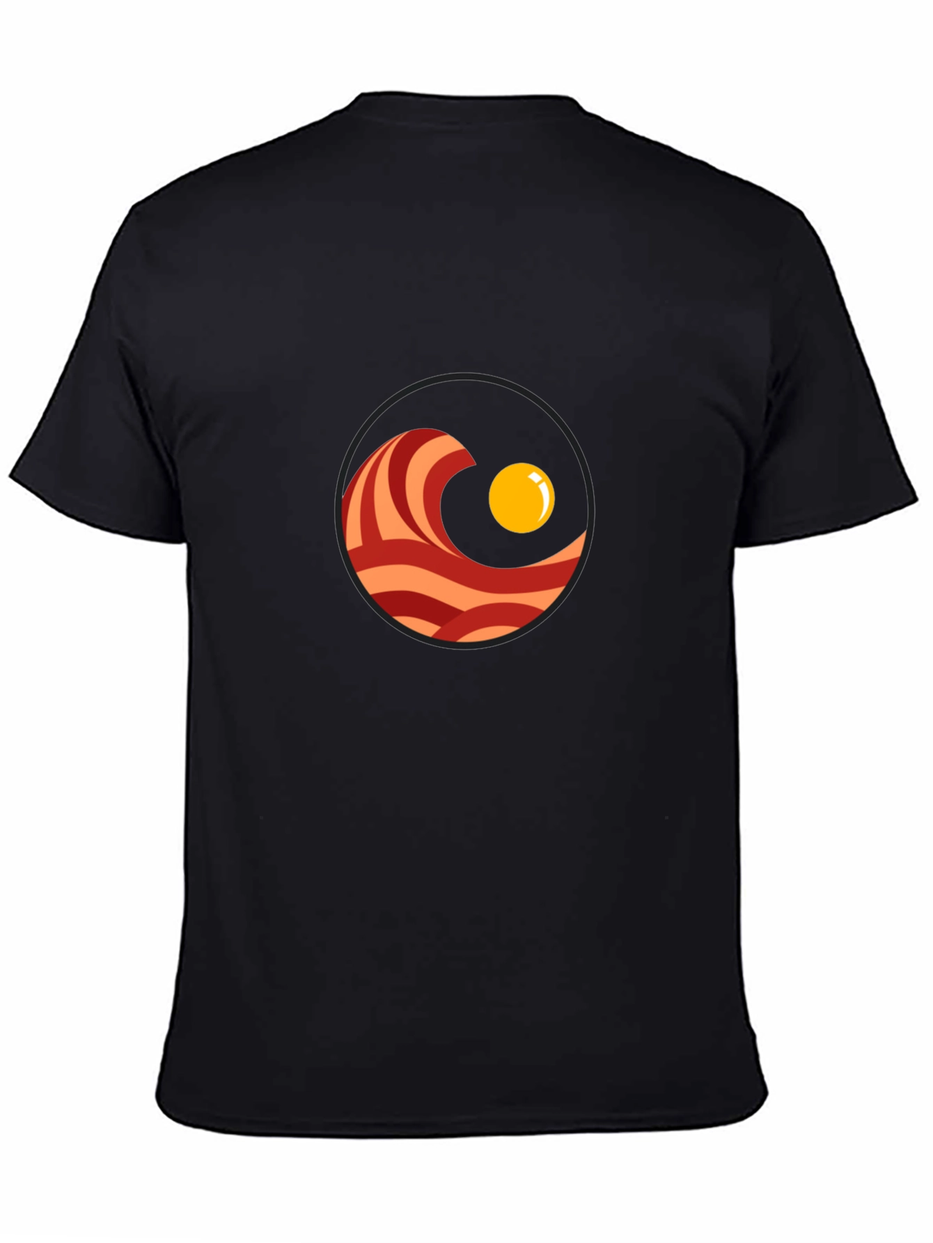 Black Bacon & Egg T-Shirt - Funny Breakfast Graphic Tee view 4