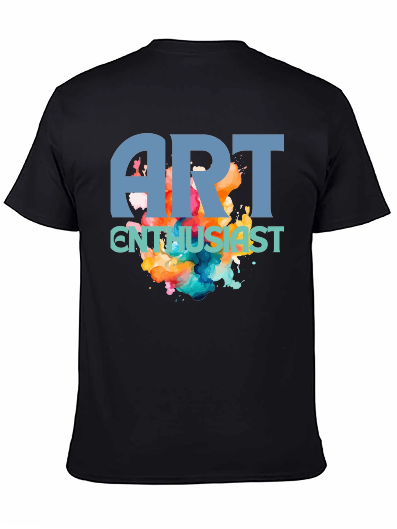 Black Art Enthusiast T-Shirt - Artistic Design view 4