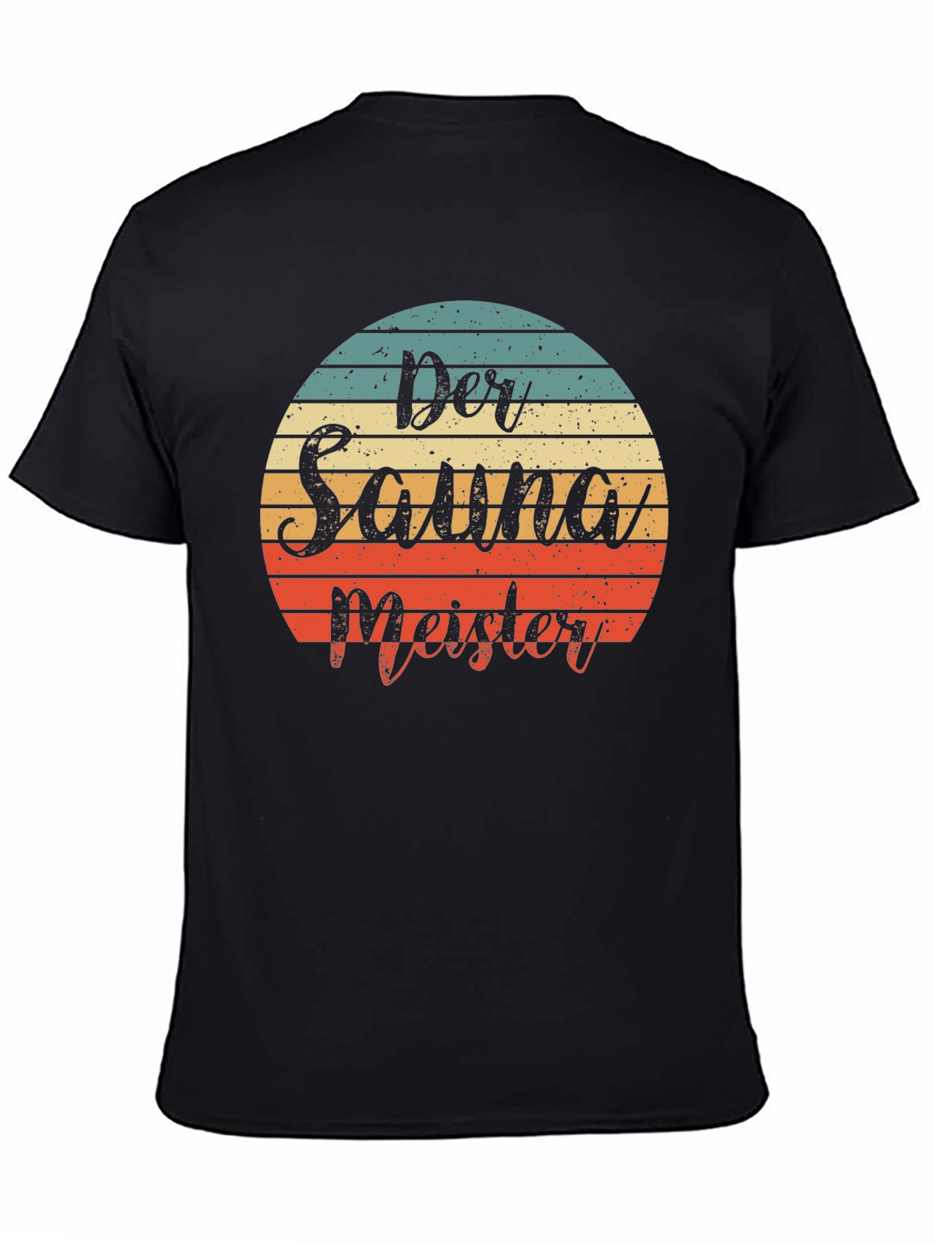 Black Der Sauna Meister Retro T-Shirt view 4