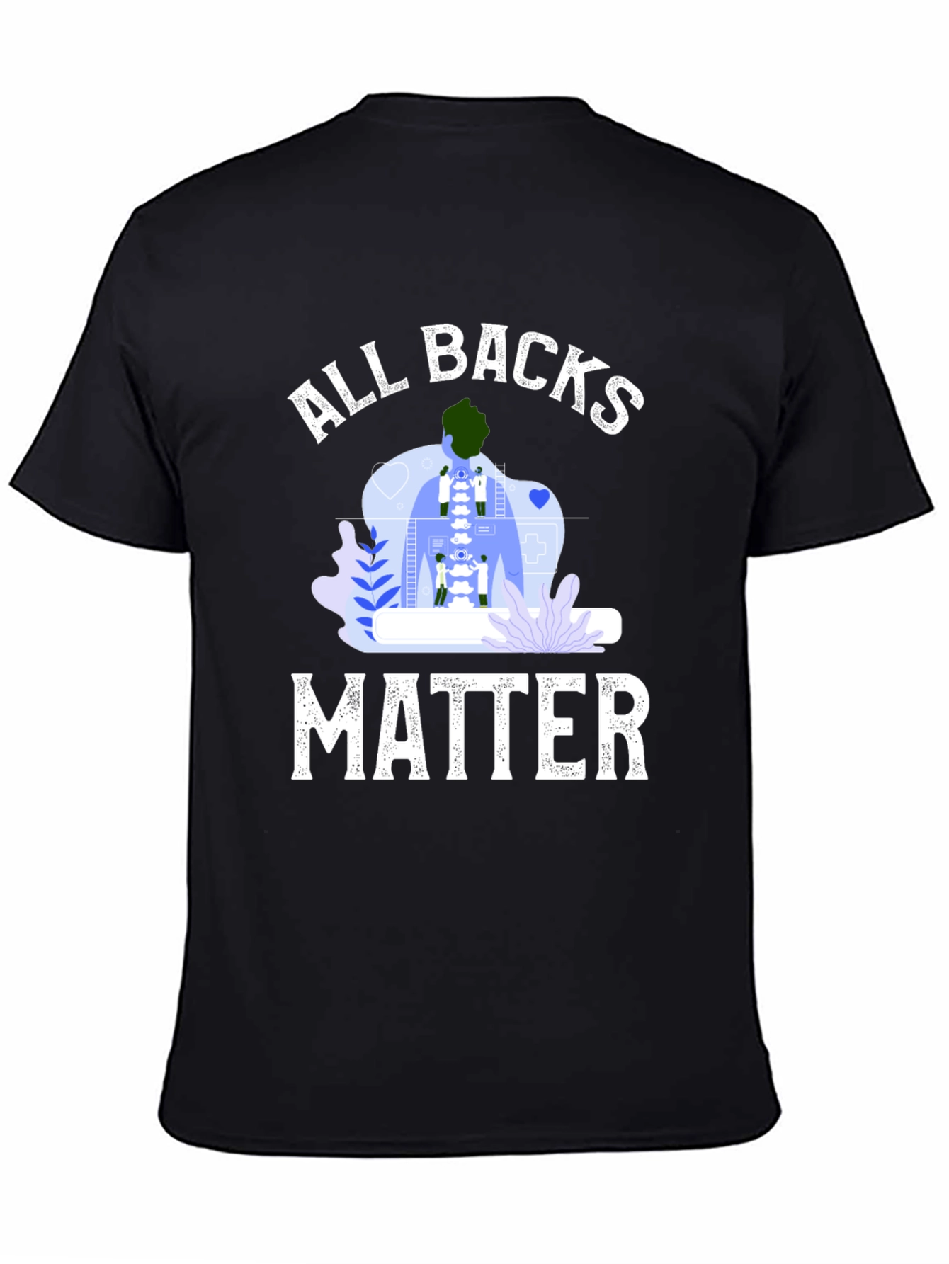 All Backs Matter T-Shirt Chiropractic Spine Tee - 4