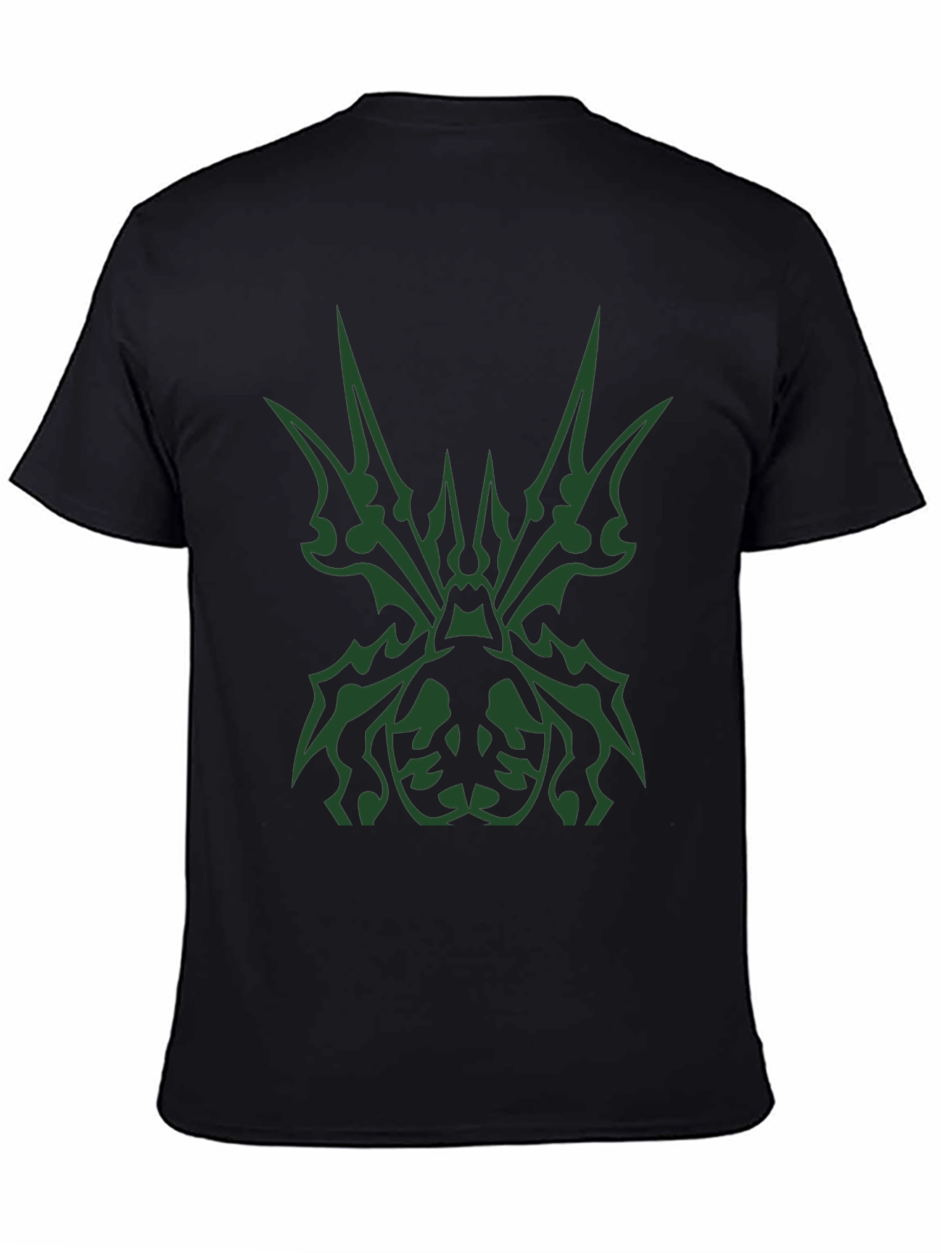 Black Tribal Spider Graphic Black T-Shirt view 4