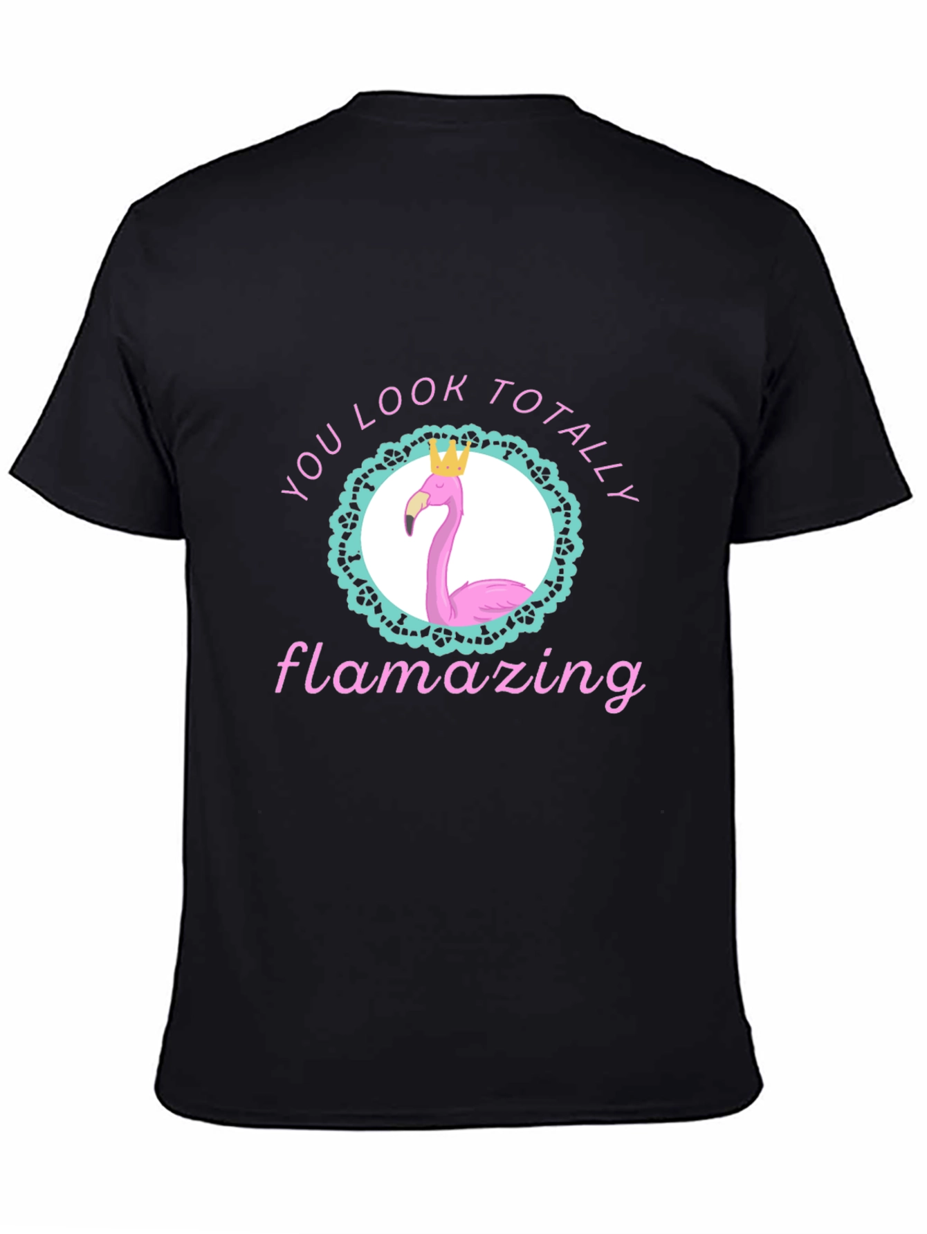 Black Flamazing Flamingo Graphic Tee -  You Look Totally Amazing! view 4