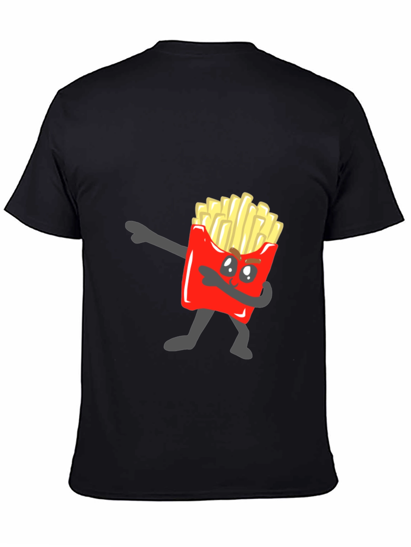 Black Funny French Fry Dab T-Shirt - Unique Design view 4