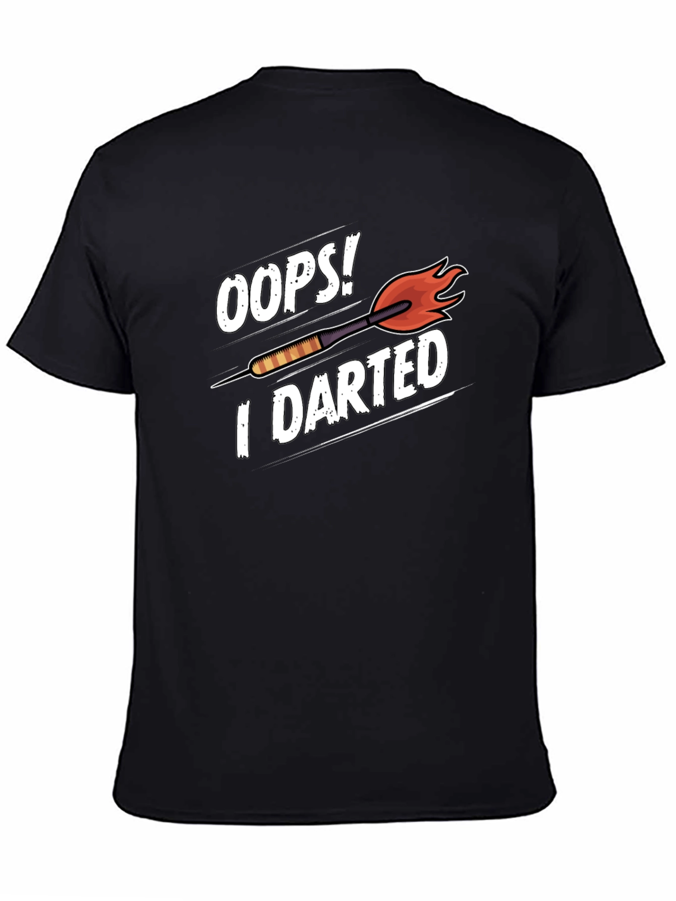 Black Oops! I Darted Funny Dart T-Shirt view 4