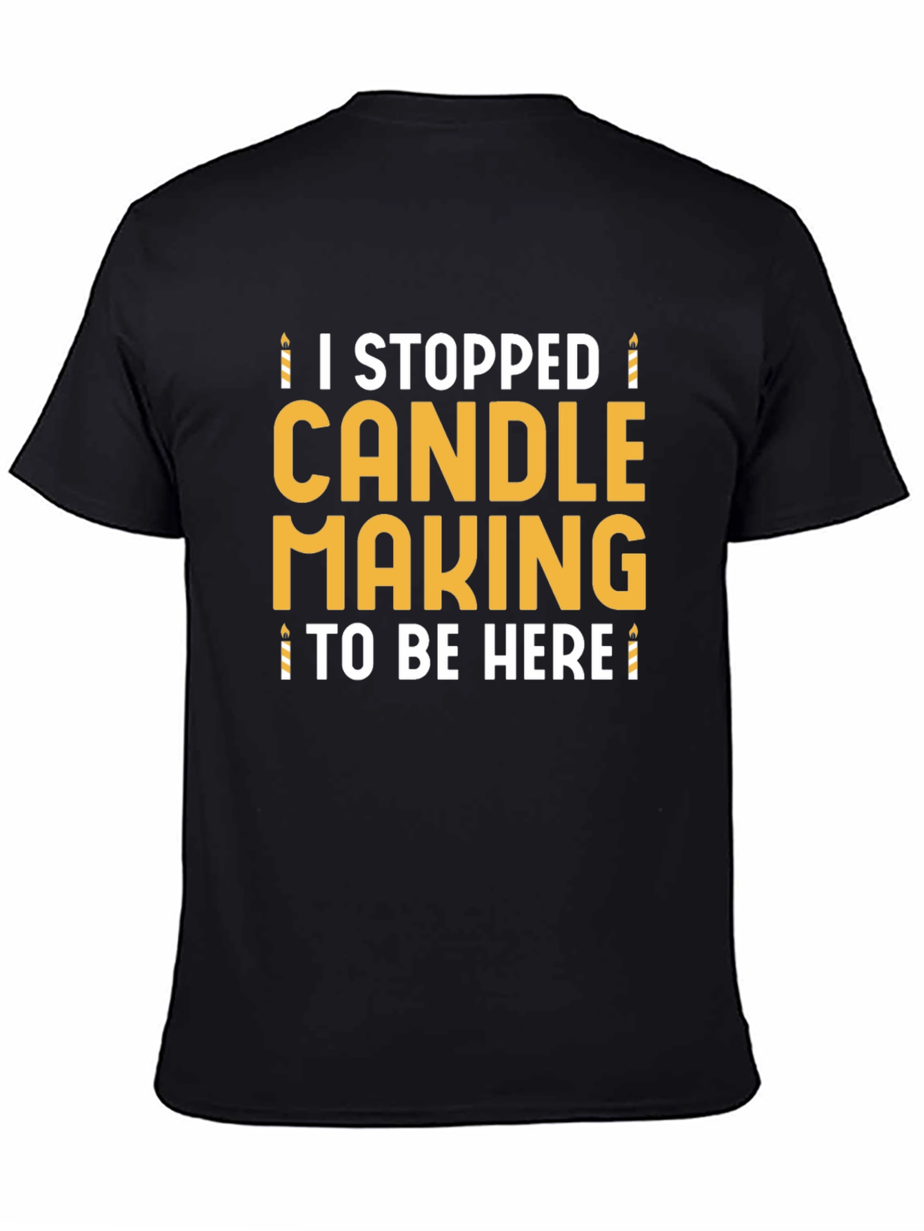 Black Candle Making Funny Graphic T-Shirt view 4
