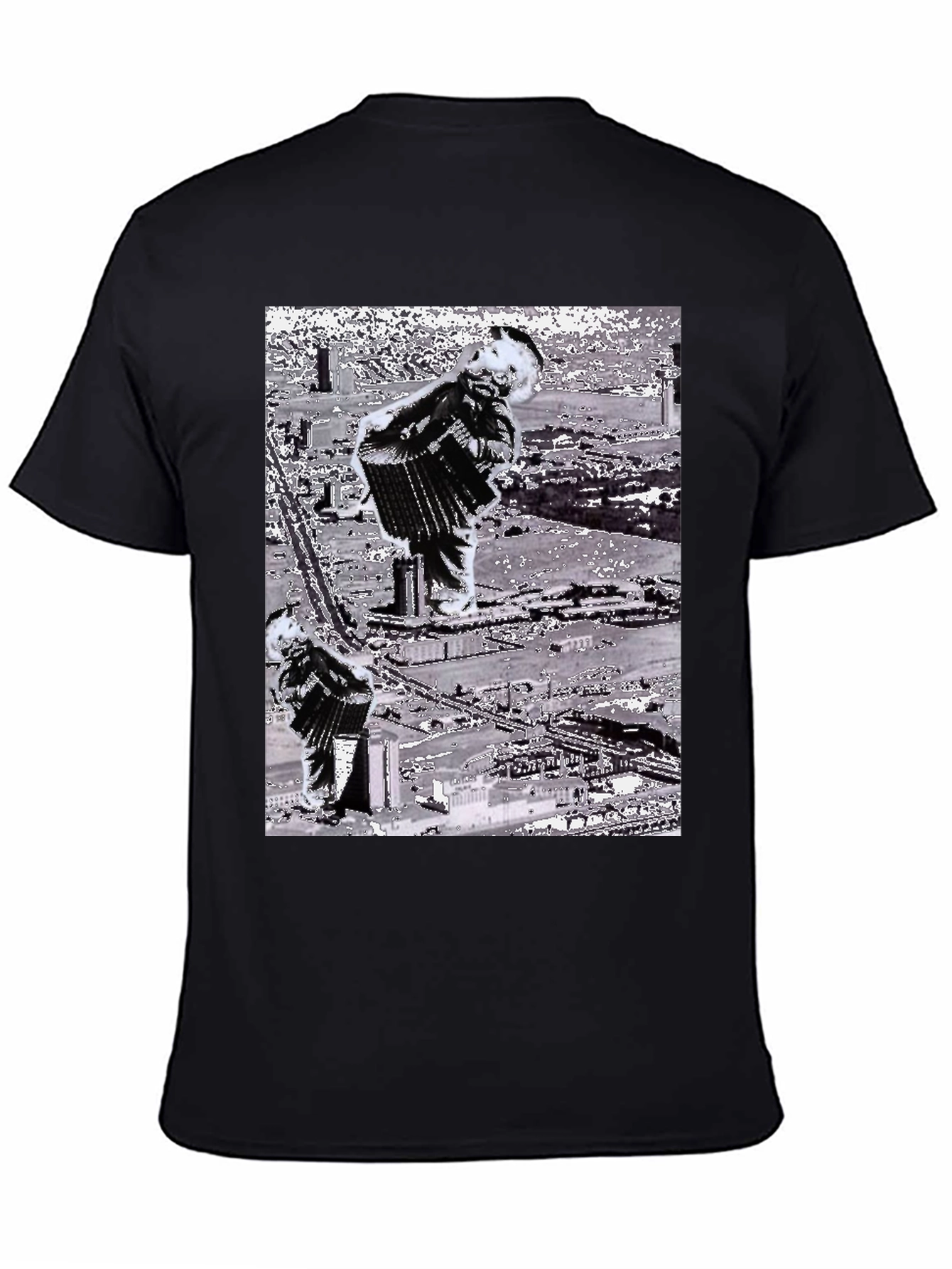 Black Accordion Player Graphic T-Shirt view 4