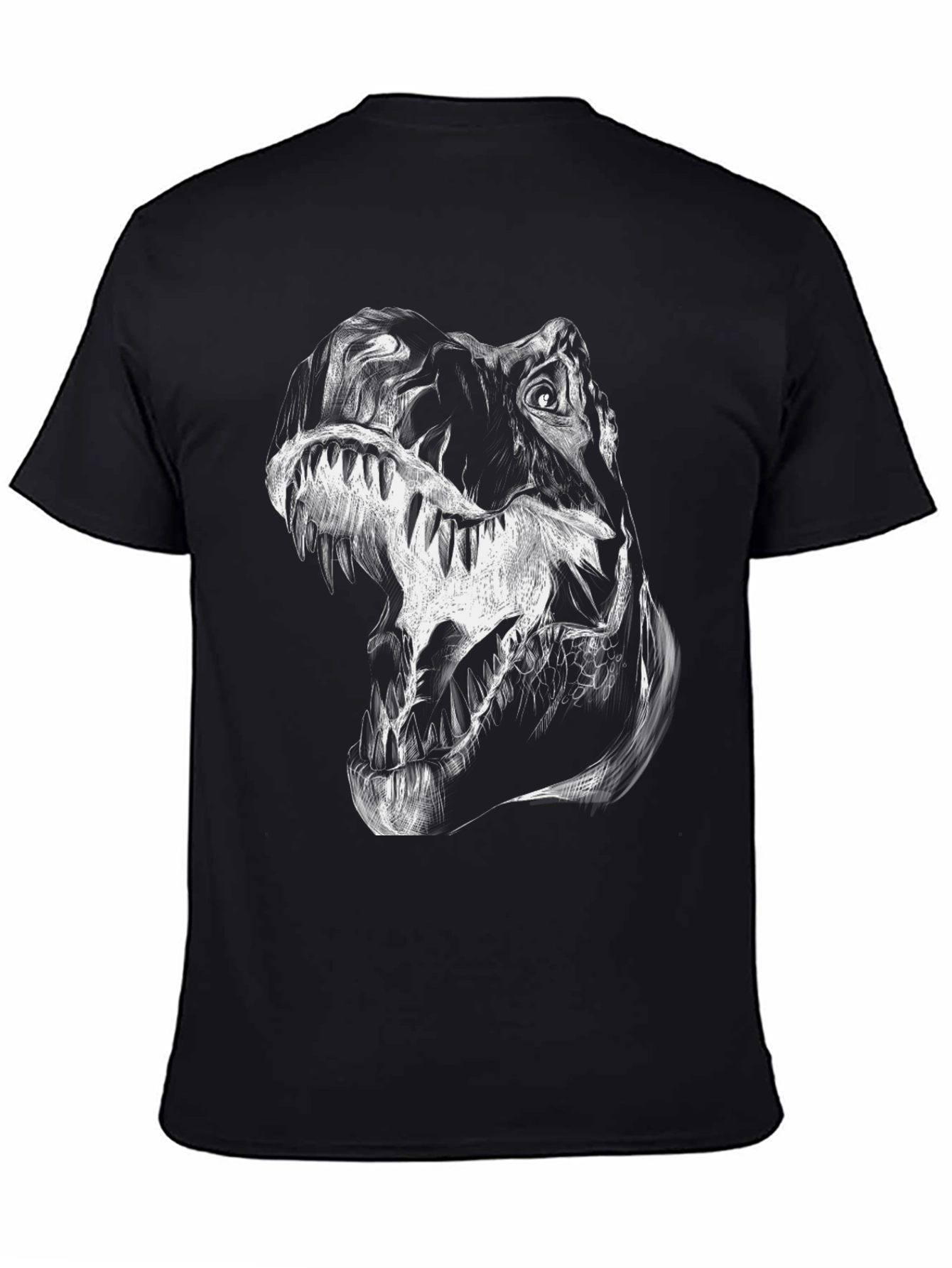 Black Dinosaur Graphic Tee - Black T-Rex Shirt view 4