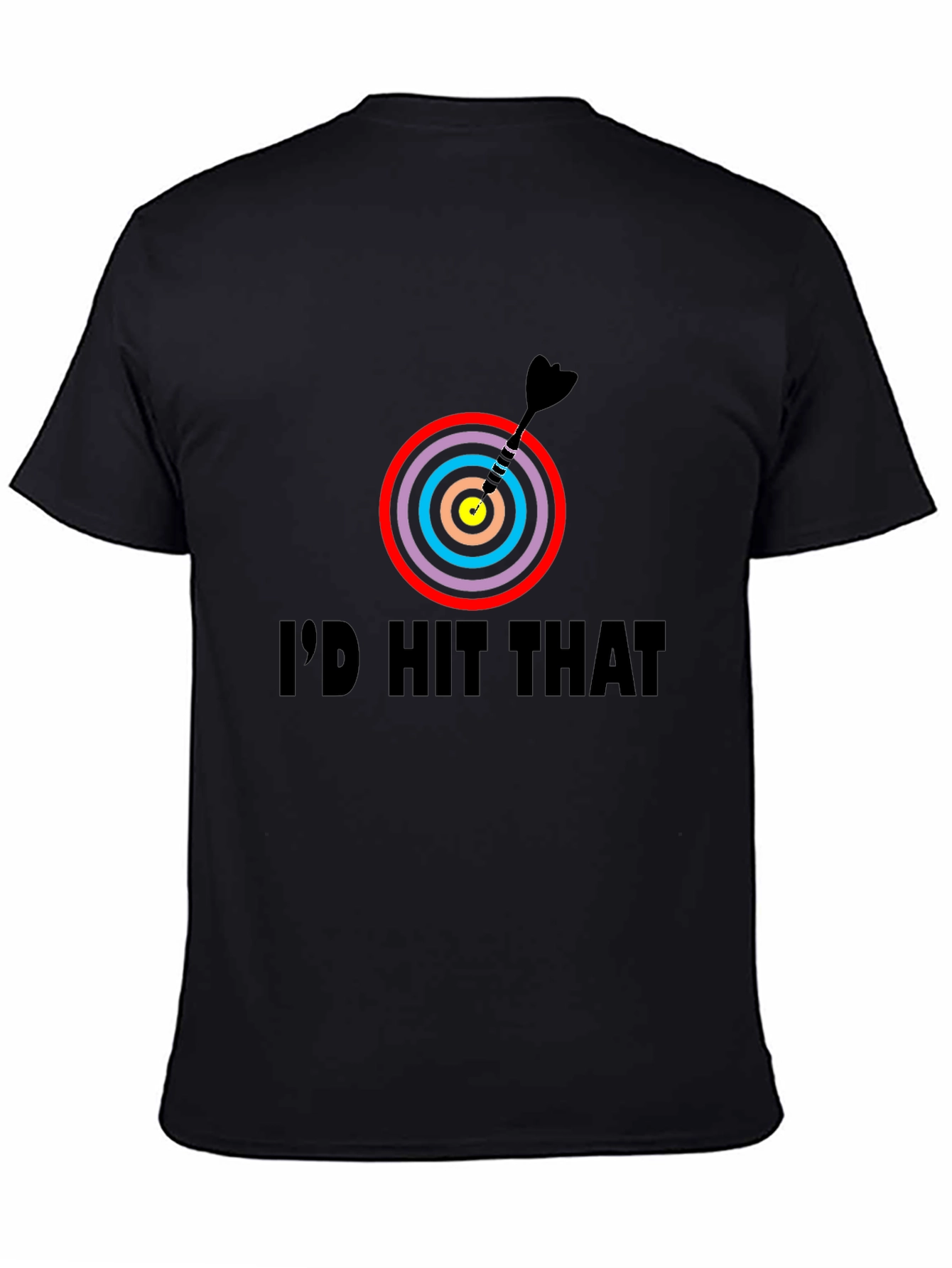 Black I'd Hit That Dartboard Graphic Tee view 4
