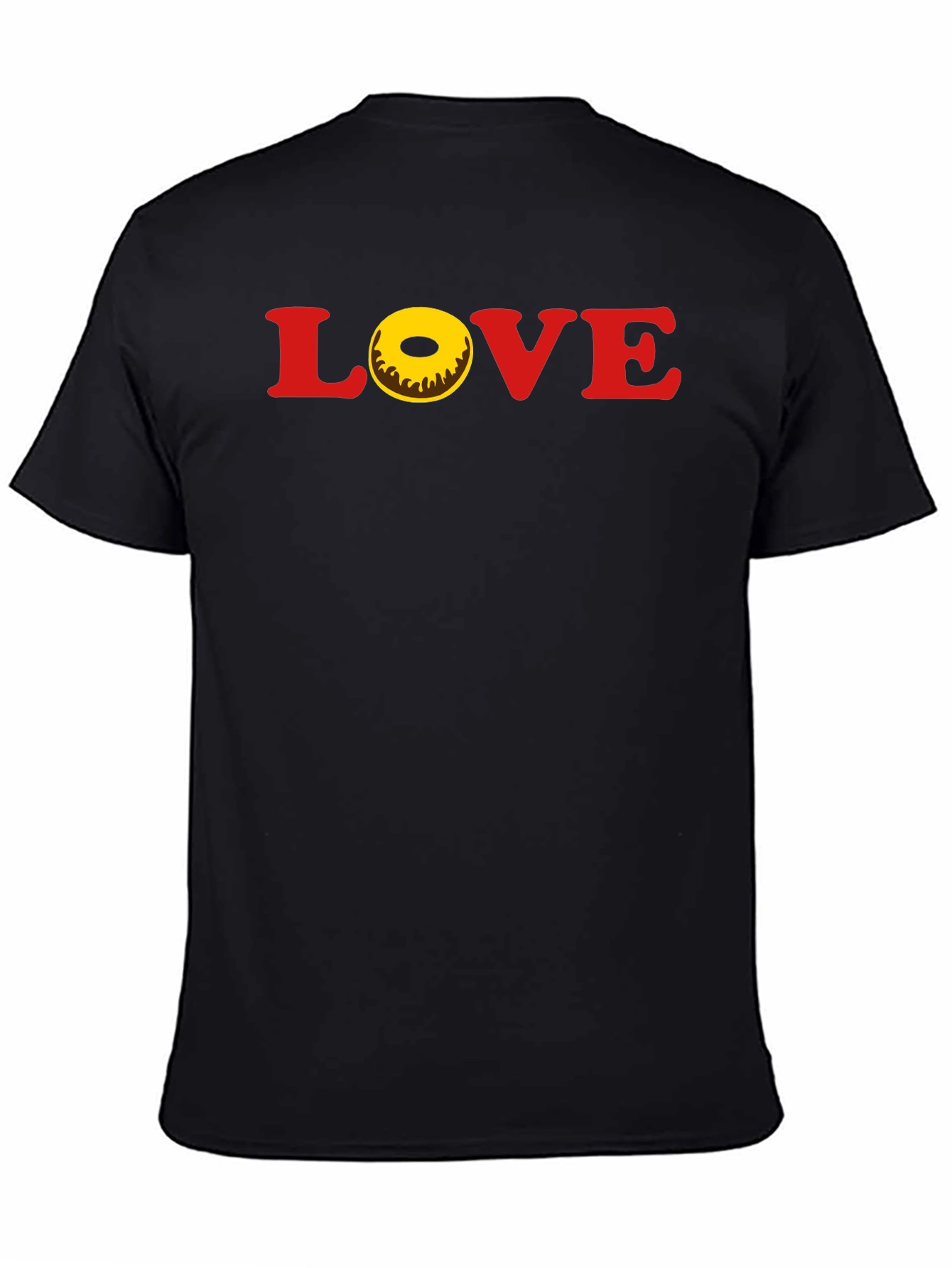 Black Love Donut T-Shirt - Casual Graphic Tee view 4