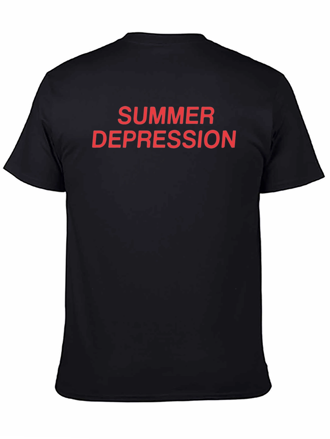 Black Summer Depression Graphic Tee - Bold Statement Shirt view 4