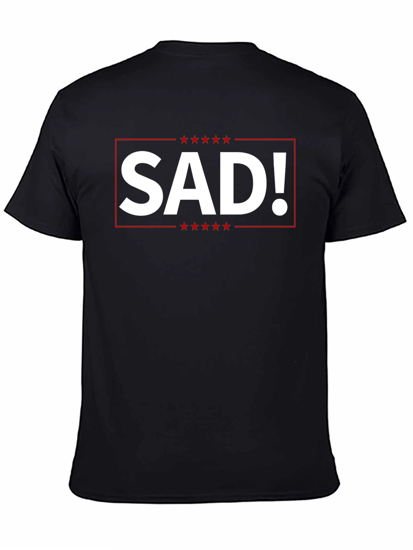 Black SAD! Graphic Tee - Political Statement Shirt view 4