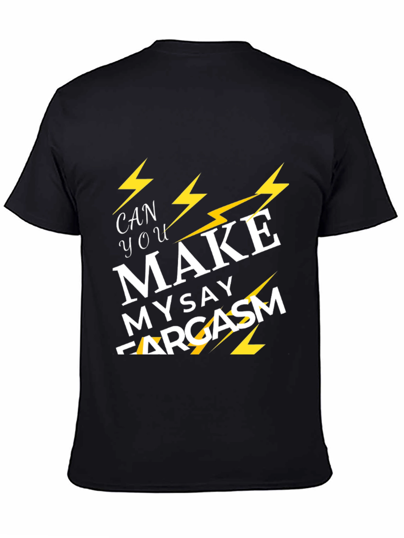 Black Sarcastic Graphic T-Shirt - Can You Make My Say Sarcasm view 4
