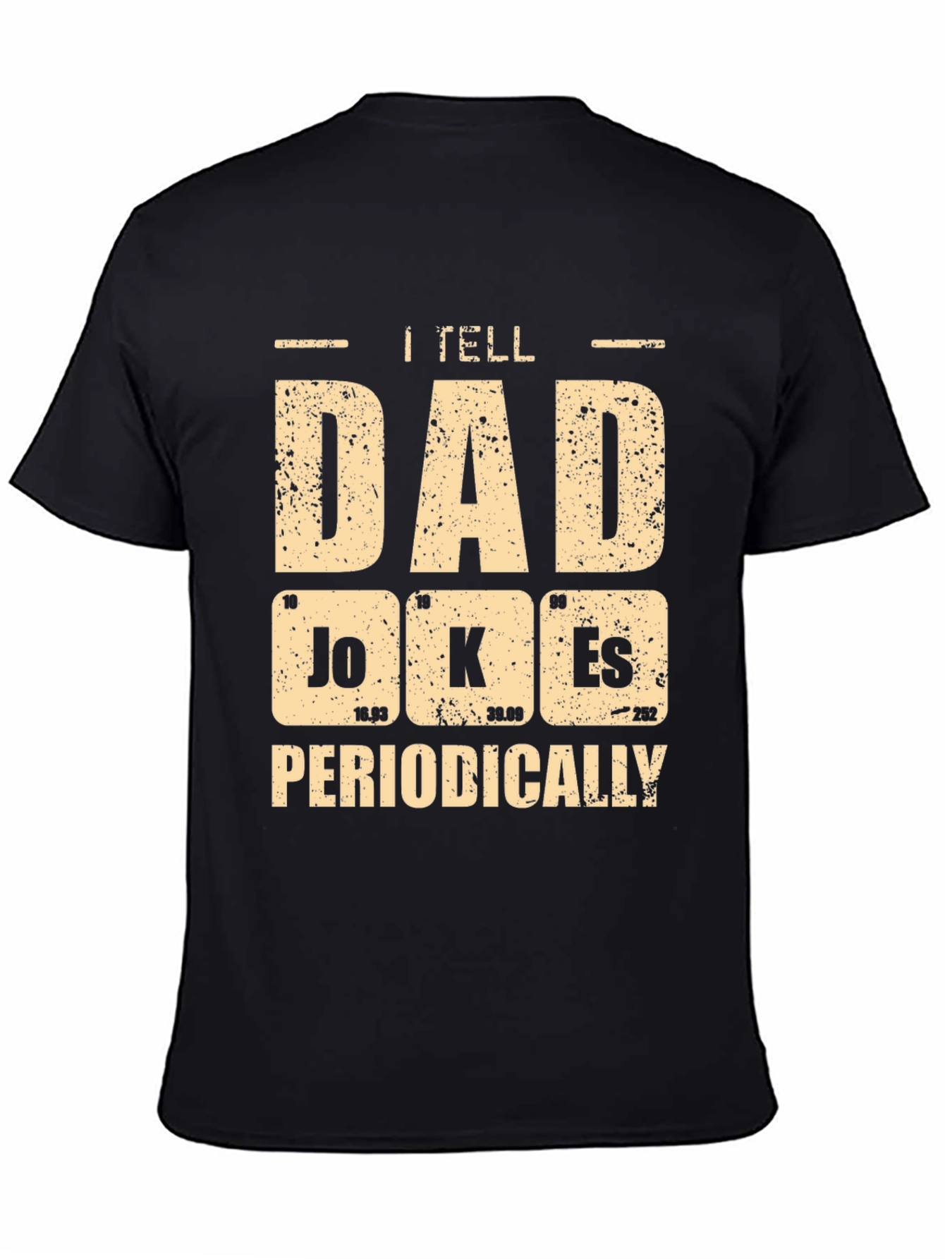 Black Dad Jokes Periodically T-Shirt view 4