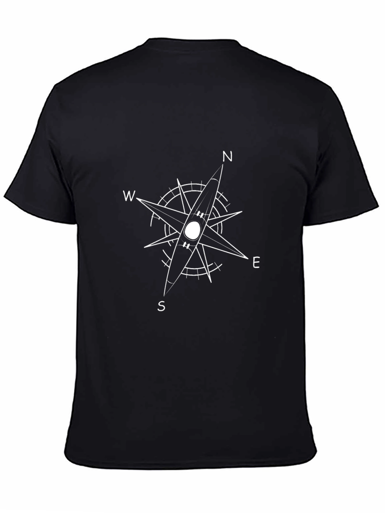 Black Compass Graphic T-Shirt - Black view 4